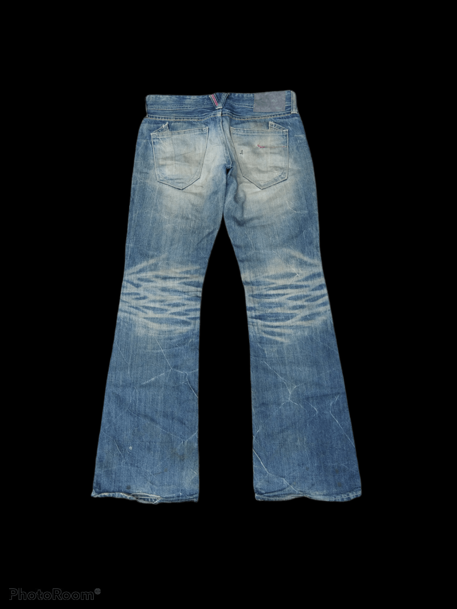 Vanquish FLARE🔥SICK RIPED MADE IN JAPAN VANQUISH PANTS Size US 29 - 2 Thumbnail