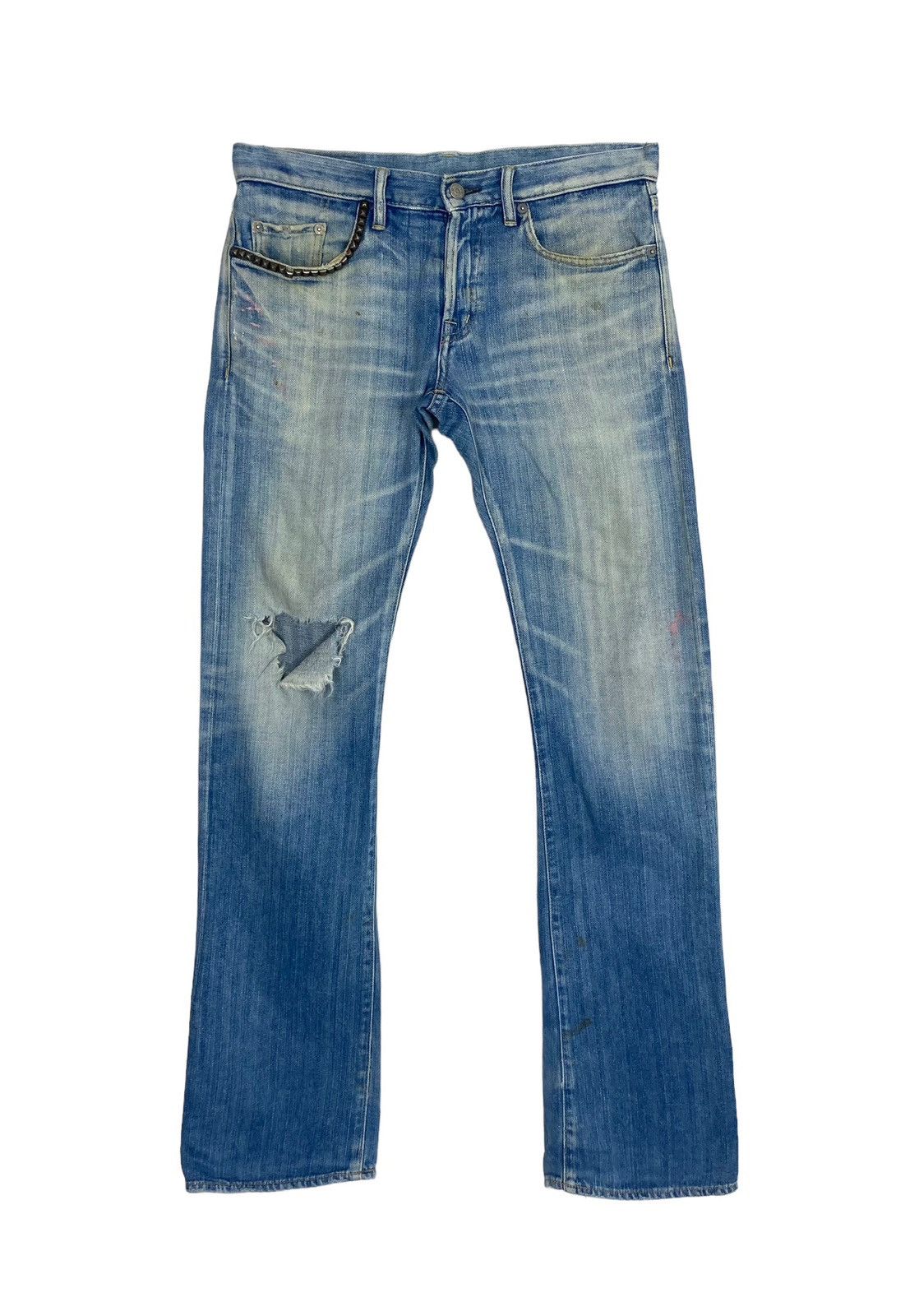 image of Distressed Denim x Hysteric Glamour vintage Distressed Hysteric Glamour Jeans Made Japan in Blue (S