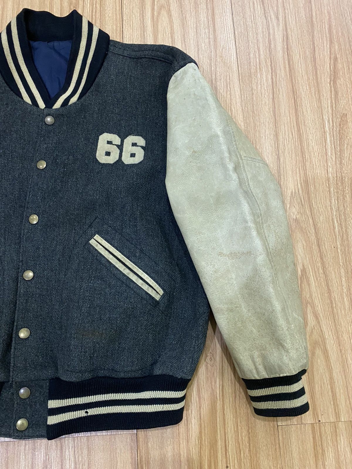 BIGI VINTAGE BIGI VARSITY LEATHER JACKET Size US S / EU 44-46 / 1 - 7 Thumbnail