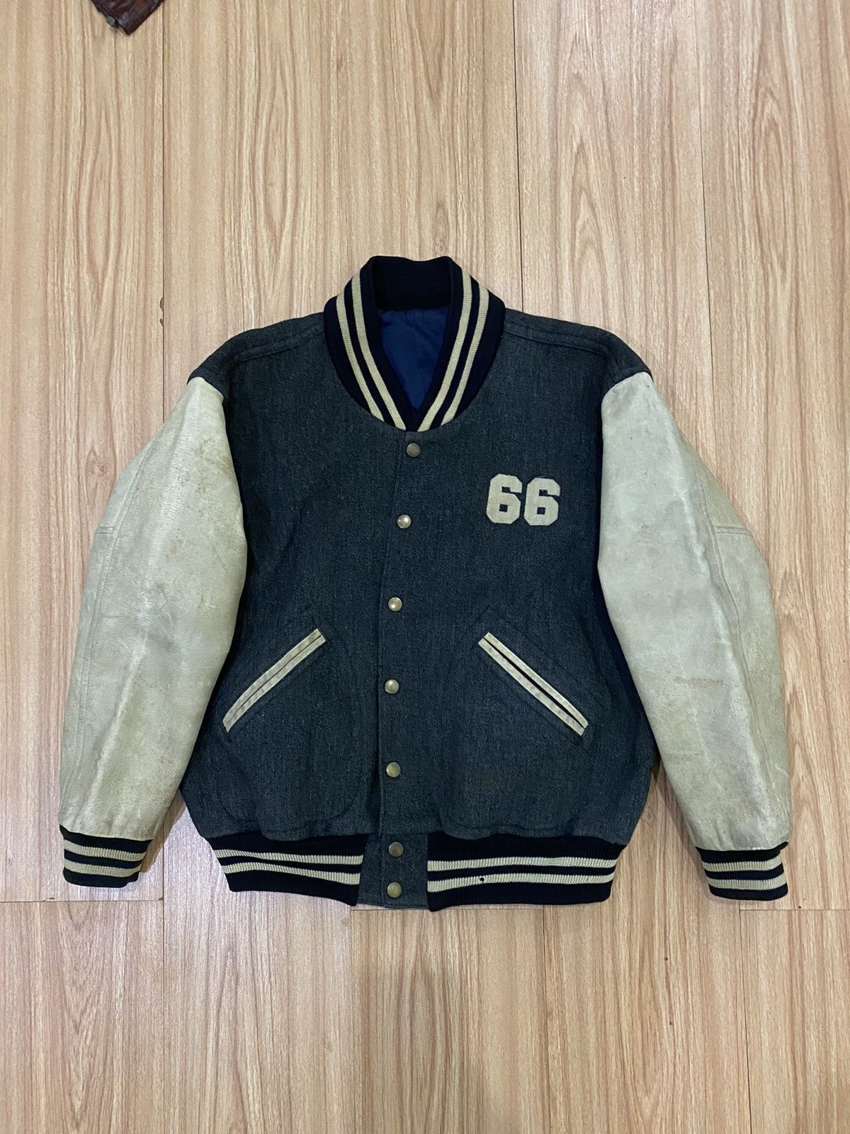 BIGI VINTAGE BIGI VARSITY LEATHER JACKET Size US S / EU 44-46 / 1 - 3 Thumbnail