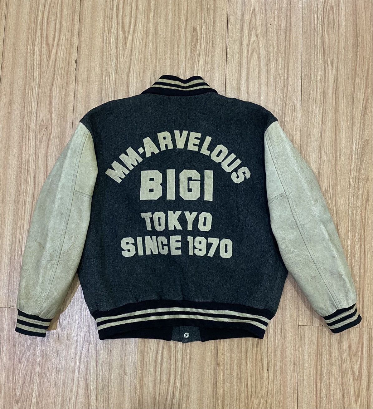 BIGI VINTAGE BIGI VARSITY LEATHER JACKET Size US S / EU 44-46 / 1 - 2 Thumbnail