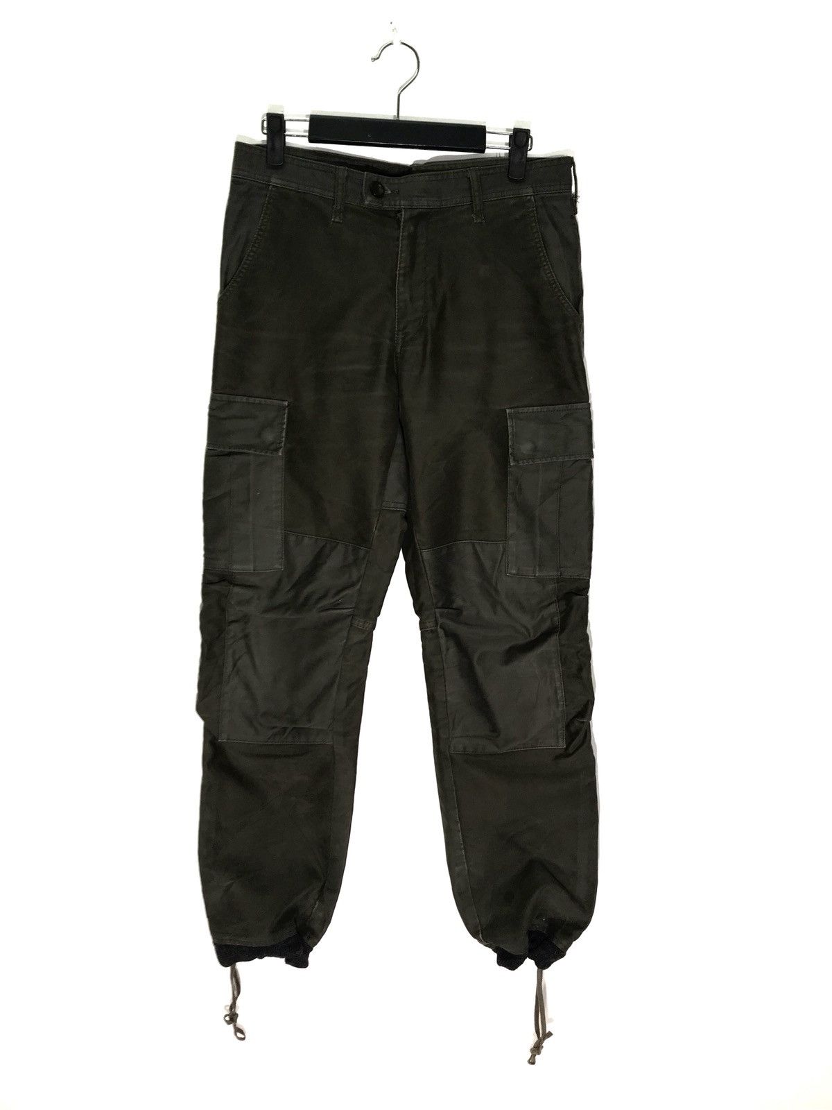image of Disciple Motorcyclist Bondage Parachute Cargo Pants in Army Green, Men's (Size 30)