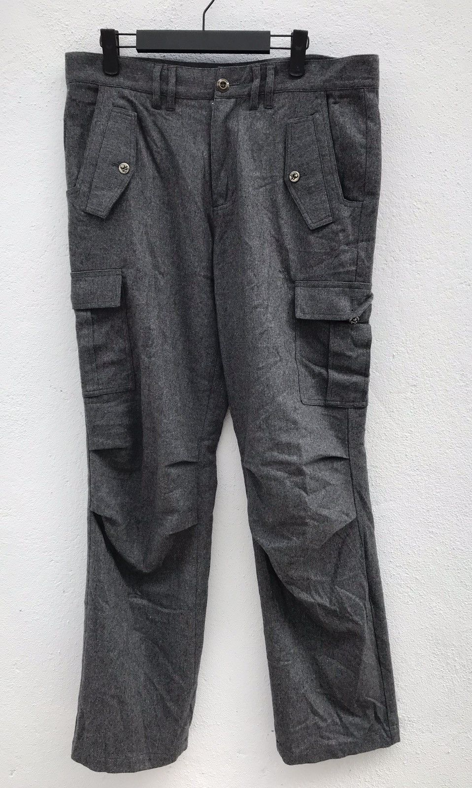 Japanese Brand Style Emotion Wool Cargo Pants