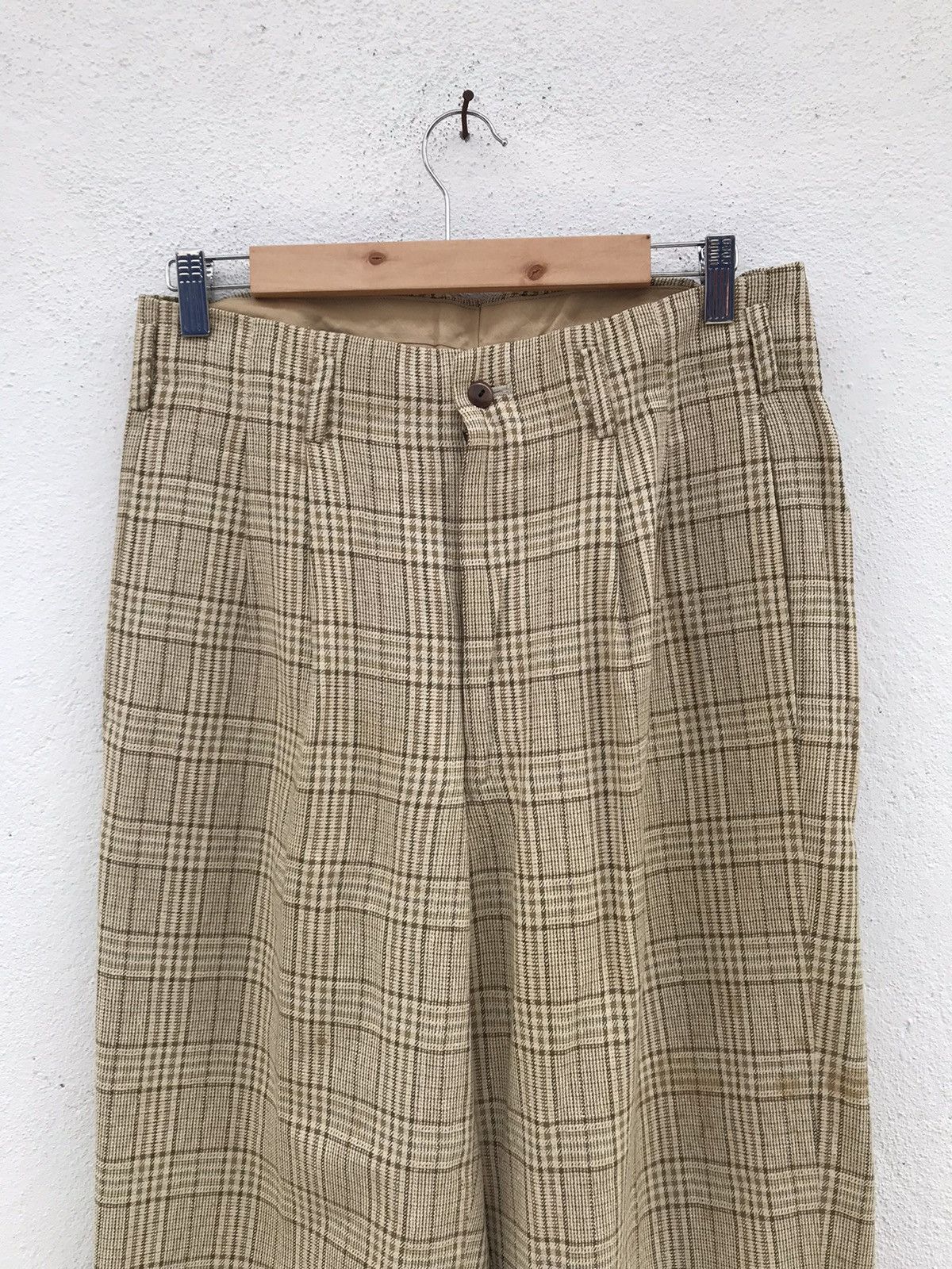 Dezert Vintage DEZERT + Checkers Baggy Wool Trousers Size US 31 - 2 Thumbnail