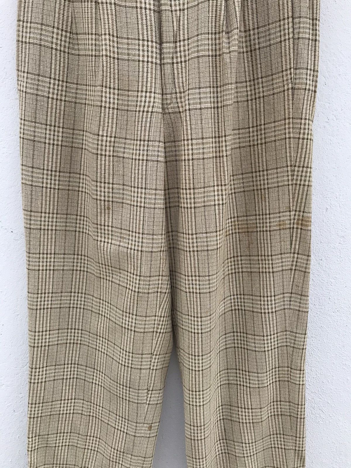 Dezert Vintage DEZERT + Checkers Baggy Wool Trousers Size US 31 - 3 Thumbnail