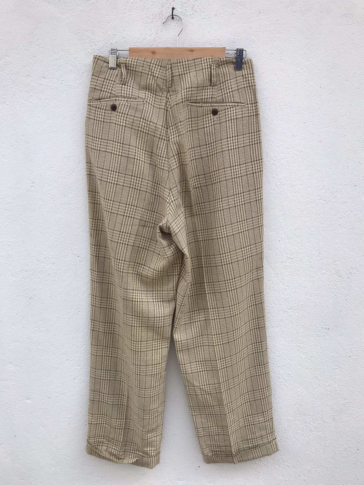 Dezert Vintage DEZERT + Checkers Baggy Wool Trousers Size US 31 - 7 Thumbnail