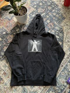 OFF WHITE, RARE Pyrex vision hoodie by Virgil Abloh, Disstressed religion  hoodie