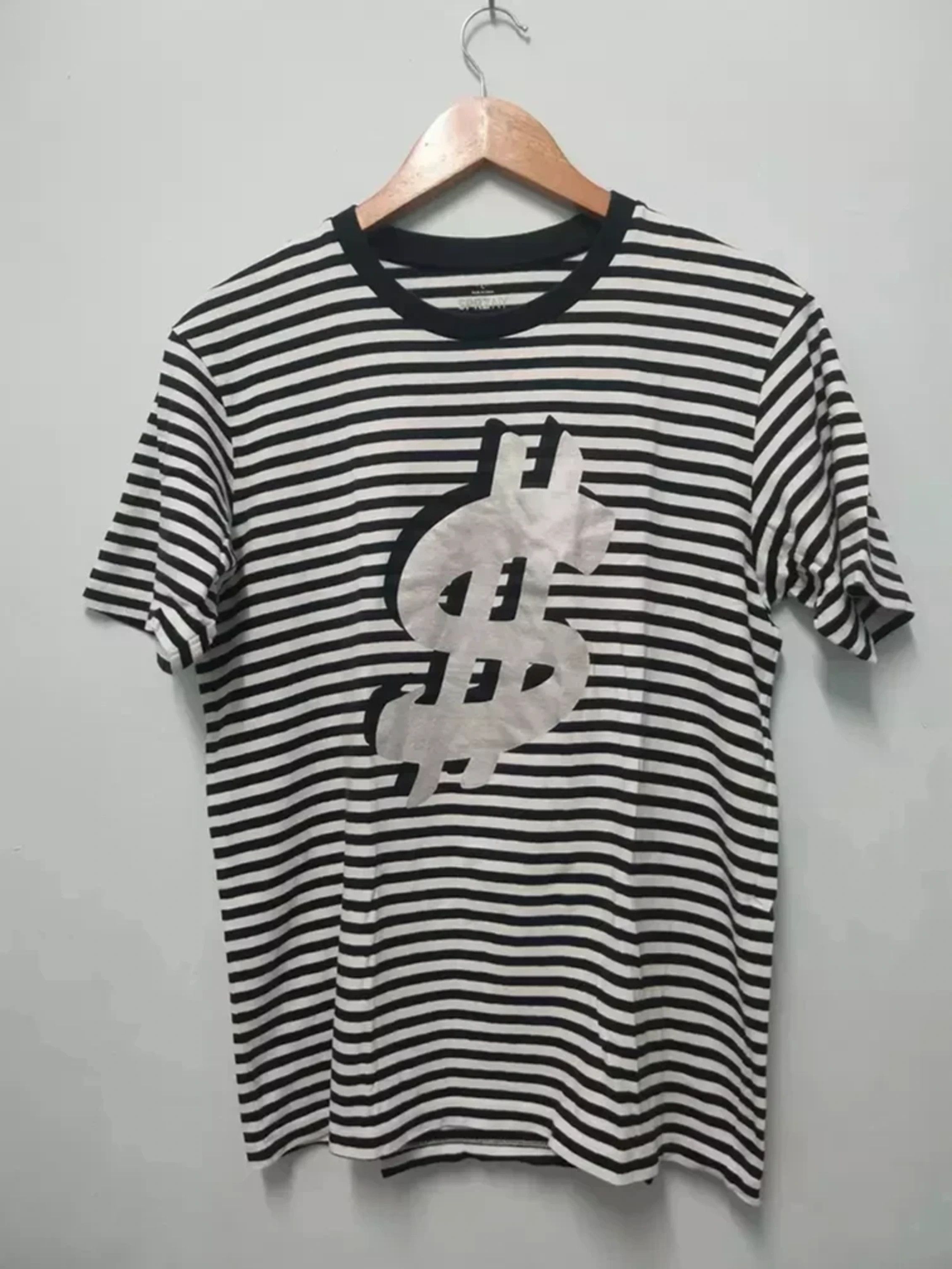 Andy Warhol Andy Warlhol Striped $ USD Tee Designer Art Streetwear Size US L / EU 52-54 / 3 - 1 Thumbnail