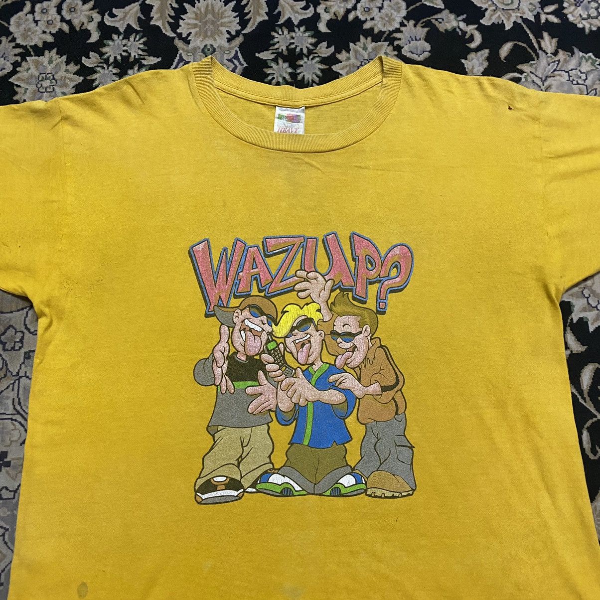 Vintage Vintage 90s Wazup? shirt Hip hop Size US L / EU 52-54 / 3 - 6 Thumbnail