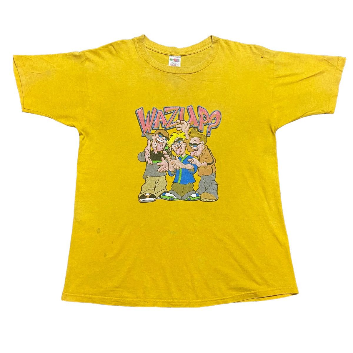 Vintage Vintage 90s Wazup? shirt Hip hop Size US L / EU 52-54 / 3 - 2 Thumbnail