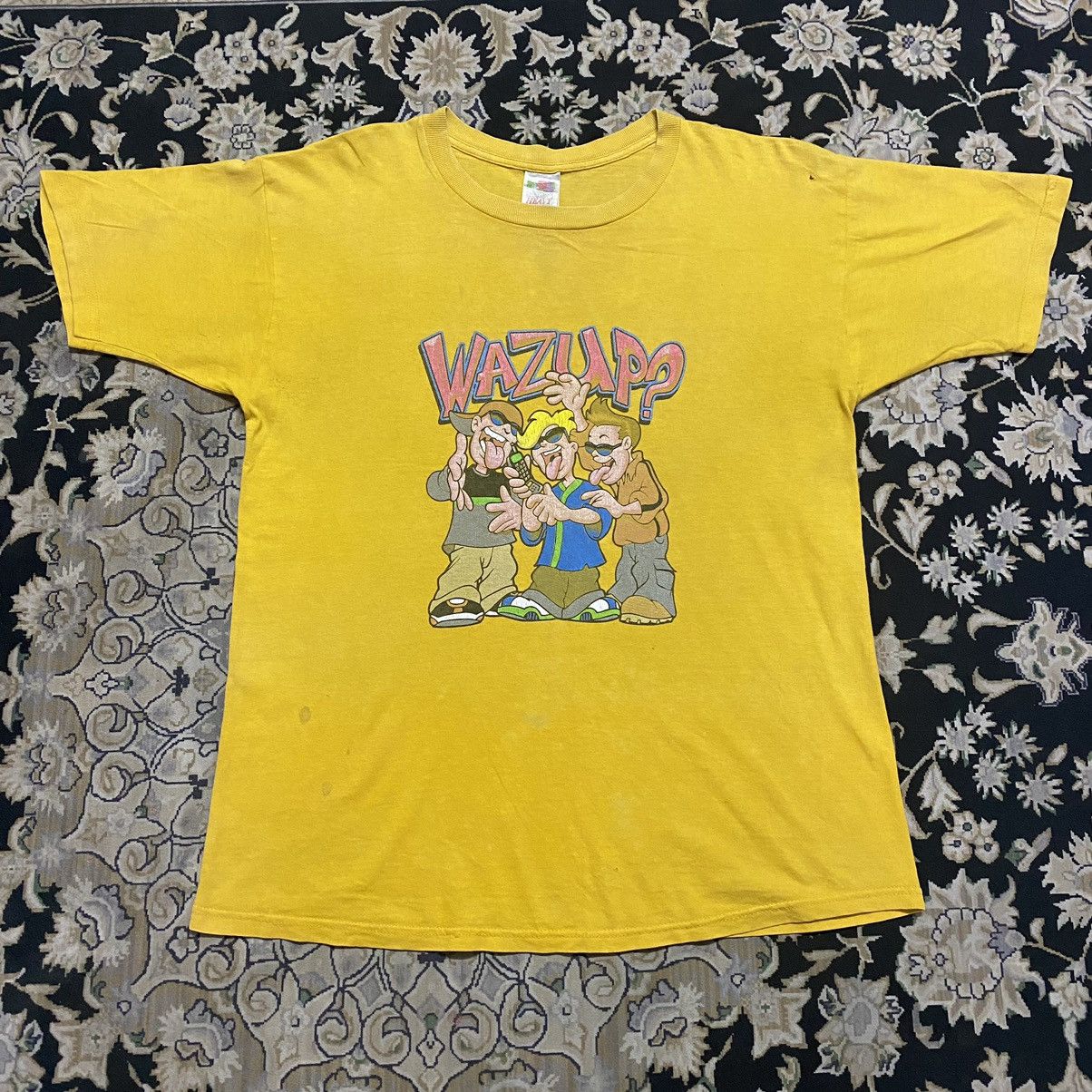 Vintage Vintage 90s Wazup? shirt Hip hop Size US L / EU 52-54 / 3 - 4 Thumbnail