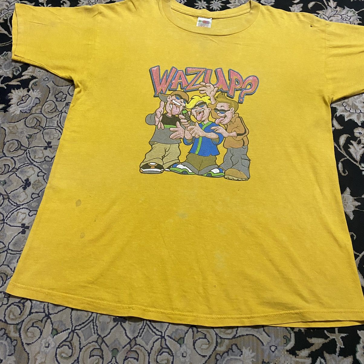 Vintage Vintage 90s Wazup? shirt Hip hop Size US L / EU 52-54 / 3 - 9 Thumbnail