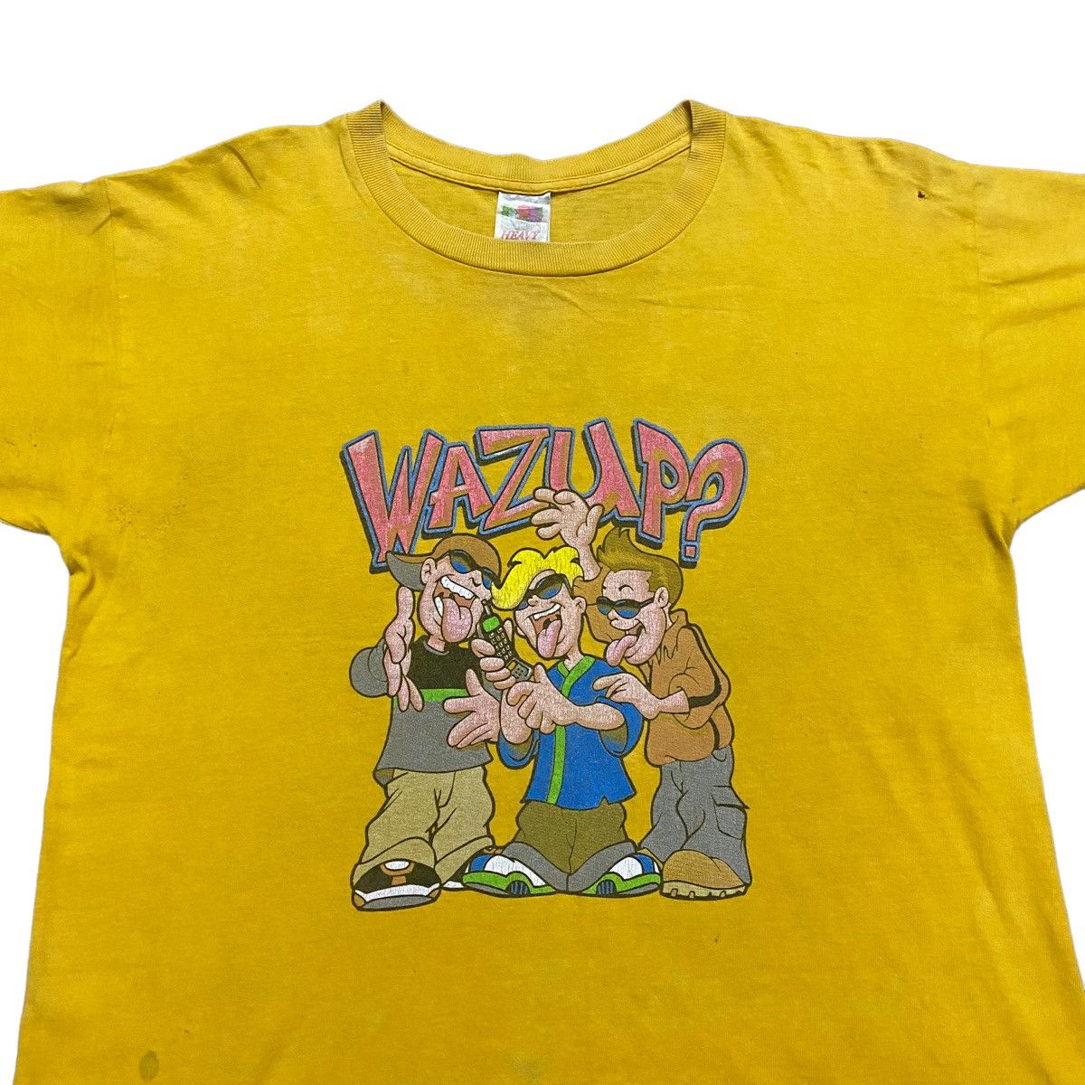 Vintage Vintage 90s Wazup? shirt Hip hop Size US L / EU 52-54 / 3 - 1 Thumbnail
