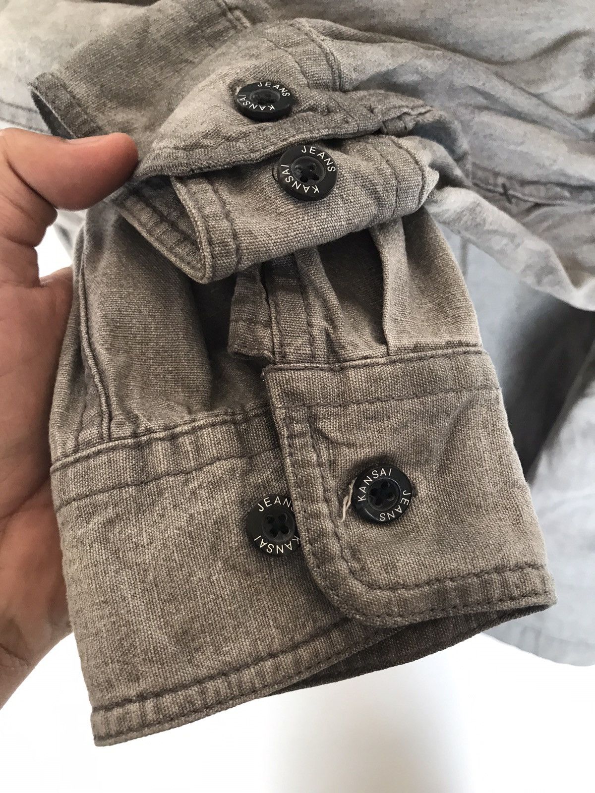 Kansai Yamamoto Vintage kansai jeans chambray denim shirt long sleeve zipper Size US M / EU 48-50 / 2 - 3 Thumbnail