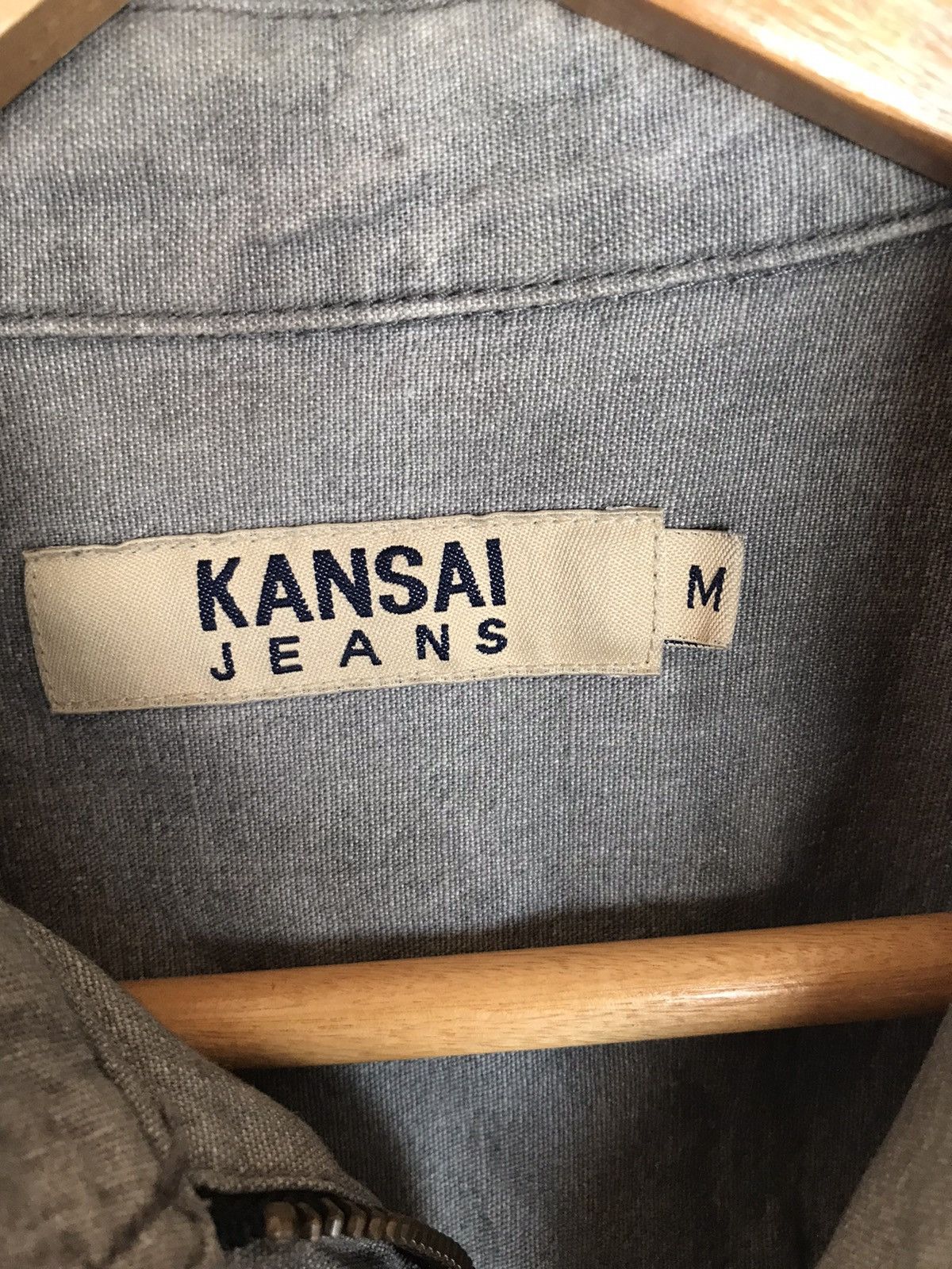 Kansai Yamamoto Vintage kansai jeans chambray denim shirt long sleeve zipper Size US M / EU 48-50 / 2 - 5 Thumbnail