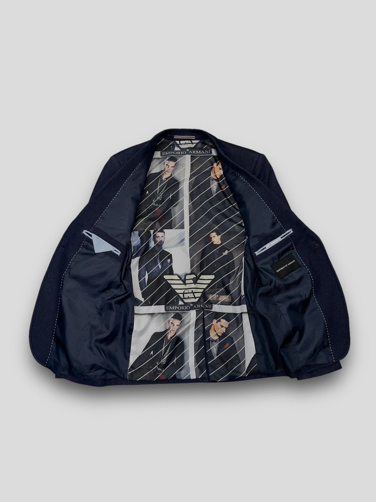 Armani × Emporio Armani × Giorgio Armani Emporio Armani Denim Navy Blazer Jacket Size US M / EU 48-50 / 2 - 11 Thumbnail