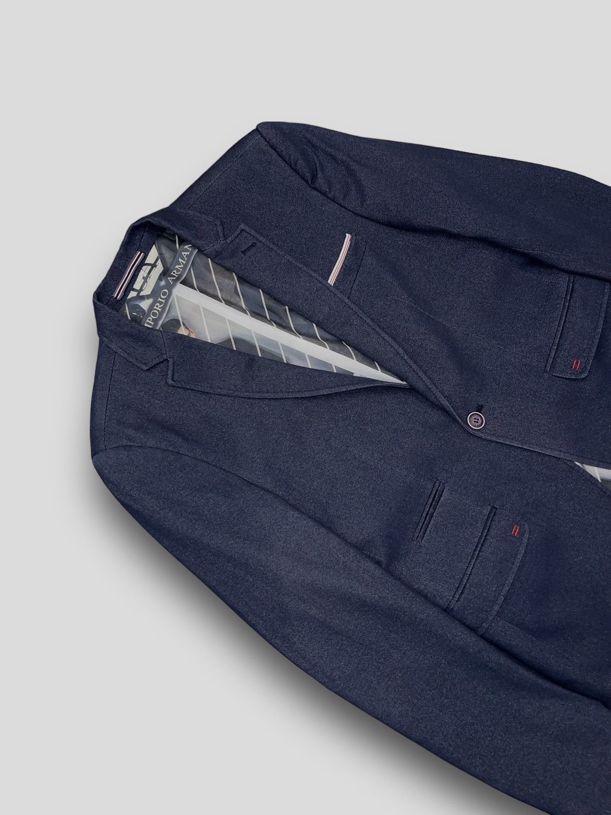 Armani × Emporio Armani × Giorgio Armani Emporio Armani Denim Navy Blazer Jacket Size US M / EU 48-50 / 2 - 5 Thumbnail