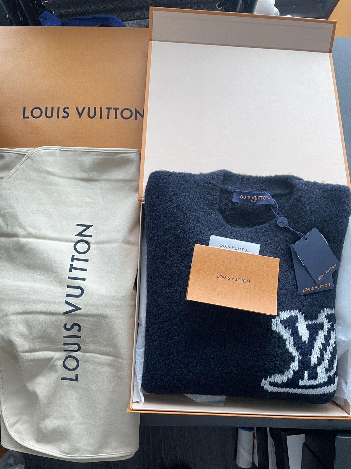 Louis Vuitton Rare Brand New Super Runway Limited Edition Intarsia Sweater Size US L / EU 52-54 / 3 - 8 Thumbnail