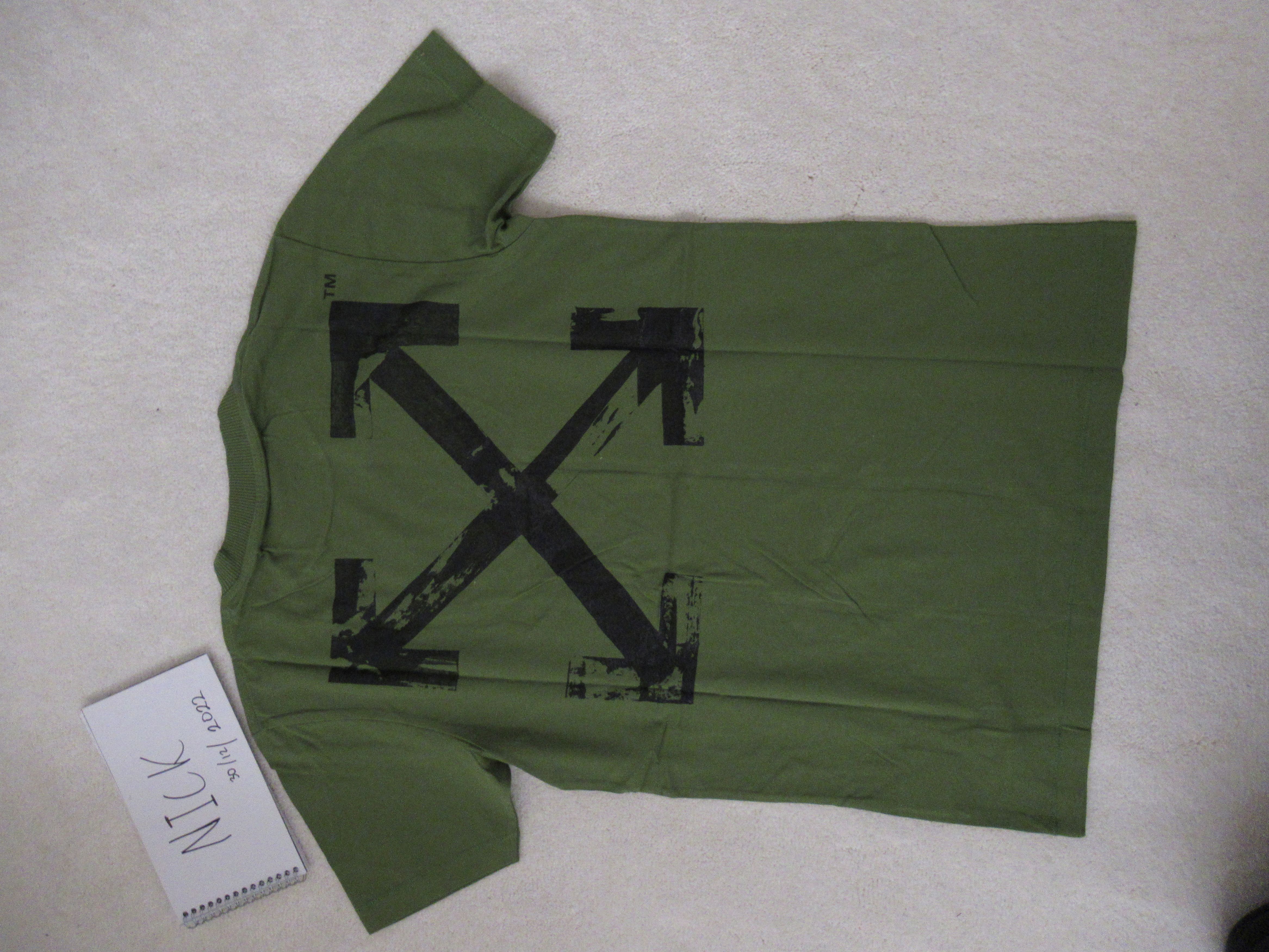 Image of Off White Green Arrows Painted Xs Virgil New, Men's