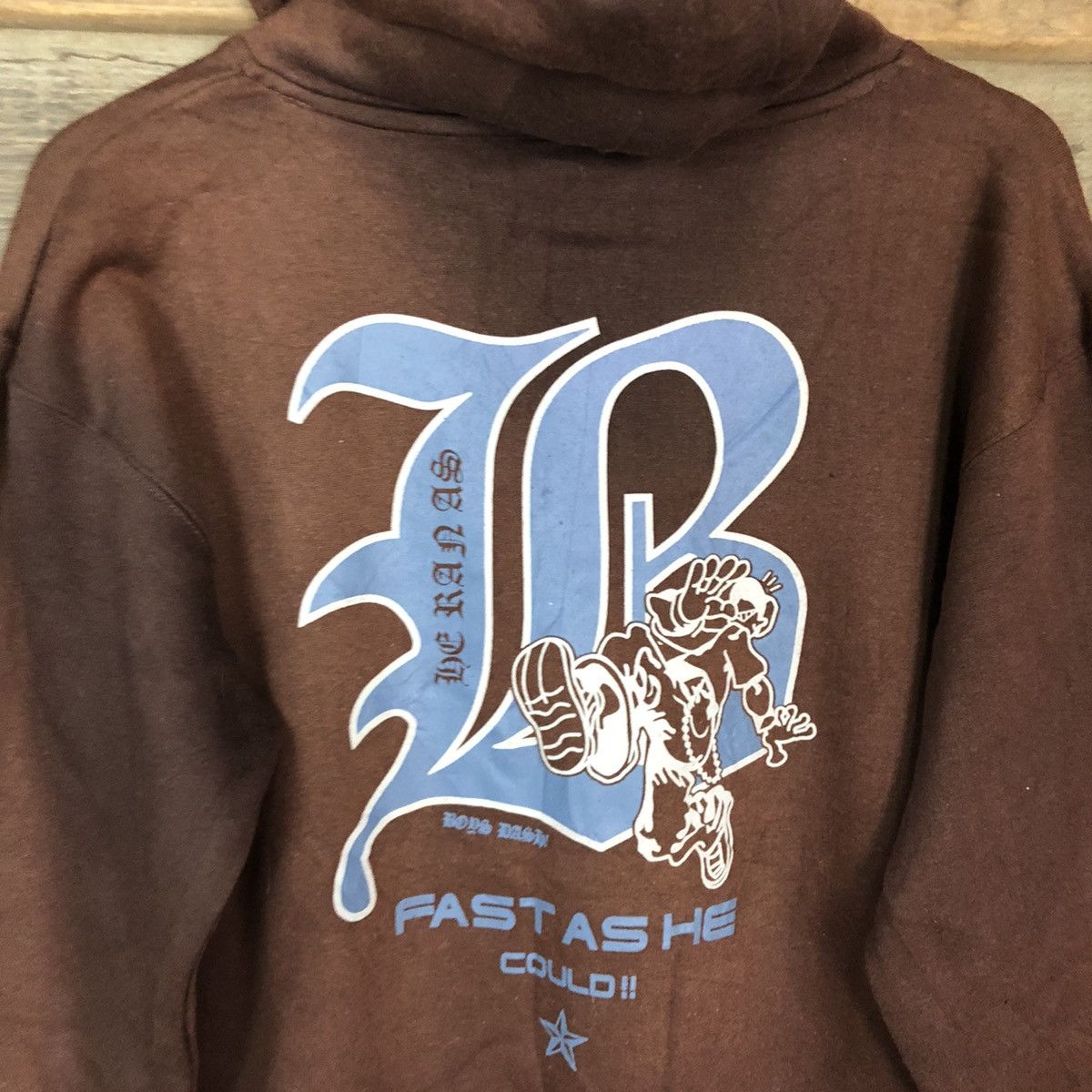 Chance The Rapper × Japanese Brand Oblo Design Rap Hip Hop Brown Sweatshirt #407B Size US L / EU 52-54 / 3 - 13 Thumbnail
