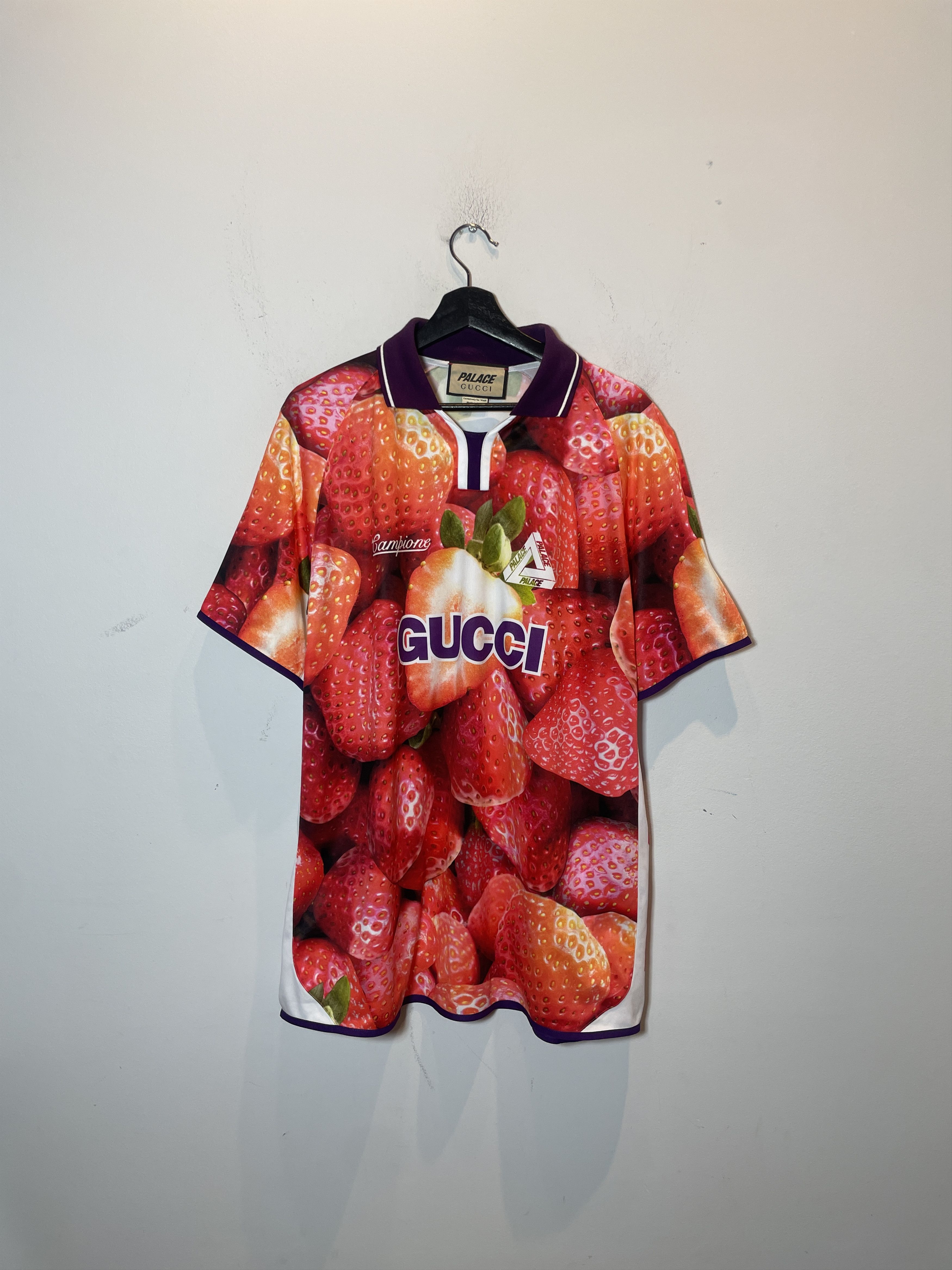 Palace x Gucci Printed Football Technical Jersey T-Shirt White
