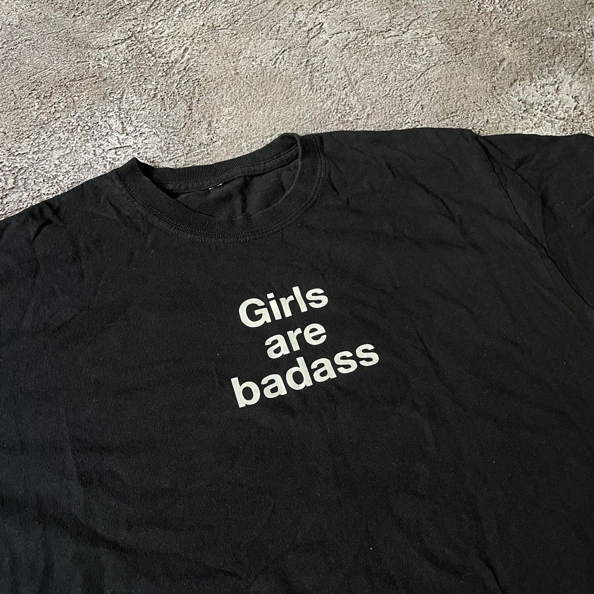 Vintage Y2K Graphic Tee Girls Are Badass Funny Streetwear Grunge M Size US M / EU 48-50 / 2 - 6 Thumbnail
