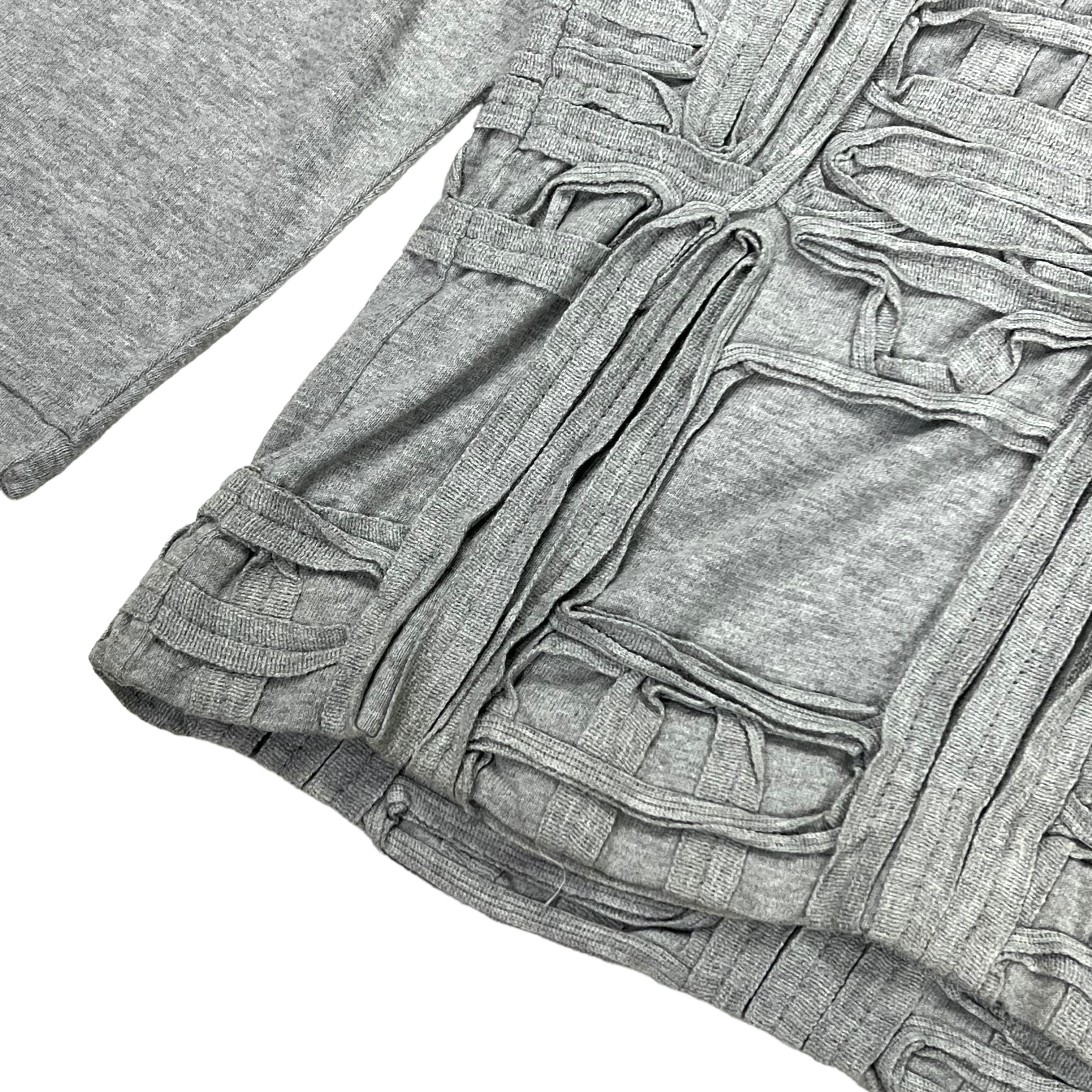 Issey Miyake HAI Gray Front-Back Embroidery Patchwork Sweater Size US L / EU 52-54 / 3 - 7 Thumbnail