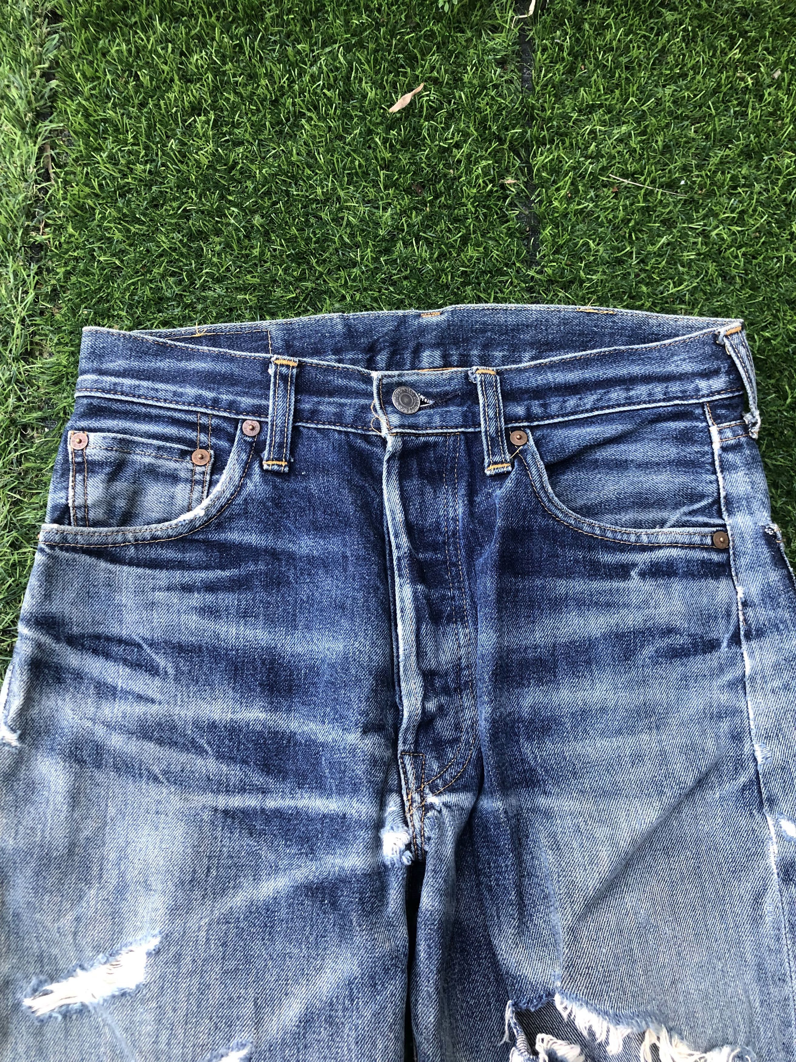 Levi's Vintage Levi's Big E Japan Ripped Jeans (P014) Size US 30 / EU 46 - 6 Thumbnail