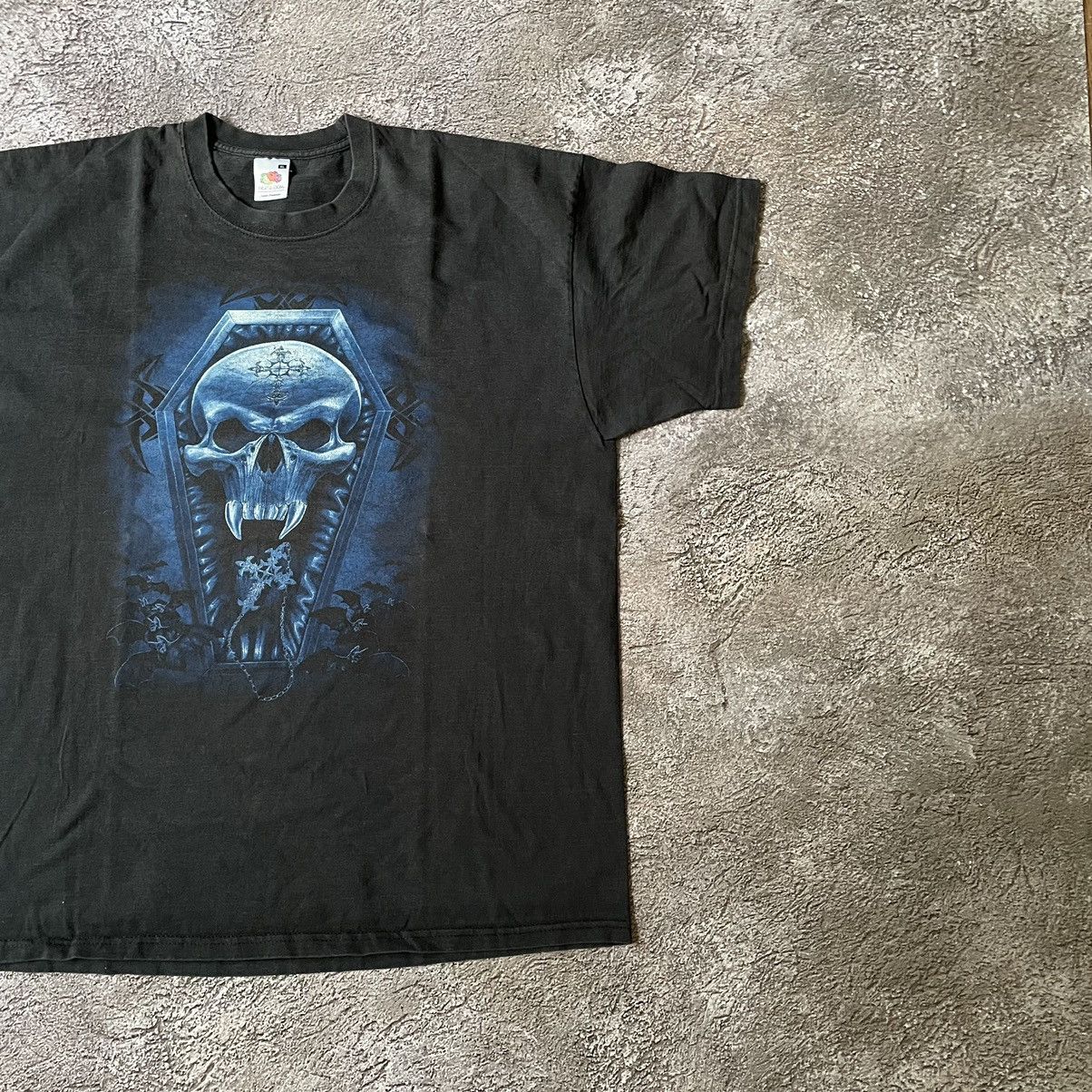 Band Tees Vintage Y2K BONES ABSTRACT CREEPY VAMP ANGRY HORROR SKELETON Size US XL / EU 56 / 4 - 3 Thumbnail