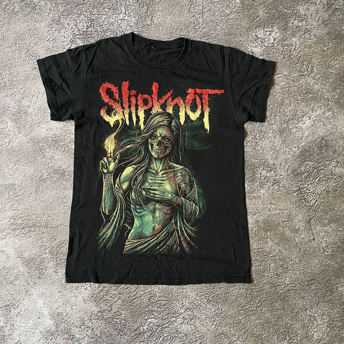 Vintage Vintage Y2K Slipknot Band Tee Graphic Thrashed Grunge Boxy S Size US S / EU 44-46 / 1 - 2 Thumbnail