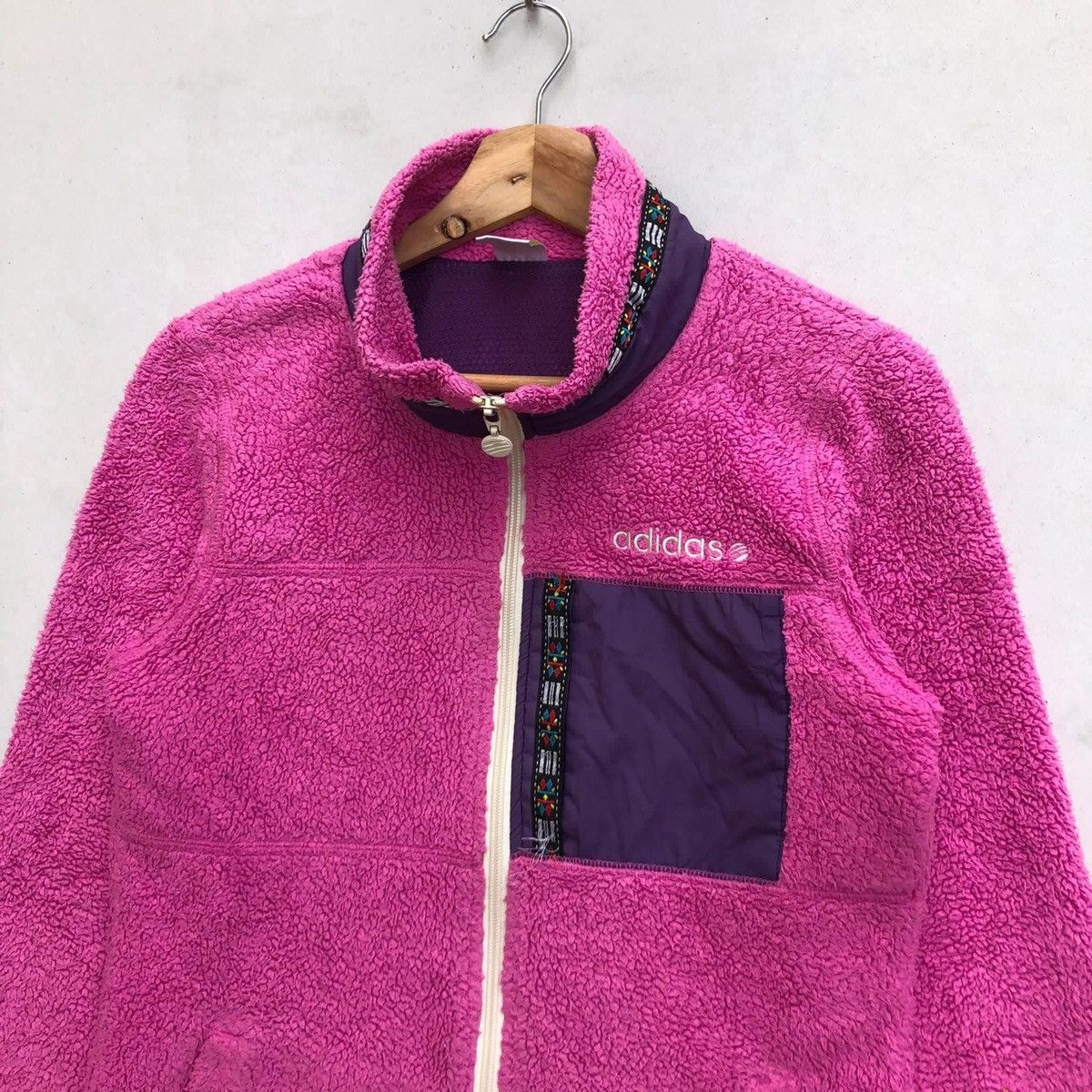 Adidas 🔥Accept Binding Offer🔥 Vintage Adidas Fleece Wool Jacket Size L / US 10 / IT 46 - 4 Thumbnail