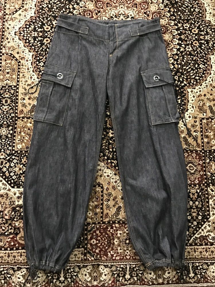 Y's × Yohji Yamamoto Yohji Yamamoto Y's Adjustable Drawstring Baggy Cargo Denim Size US 33 - 3 Thumbnail