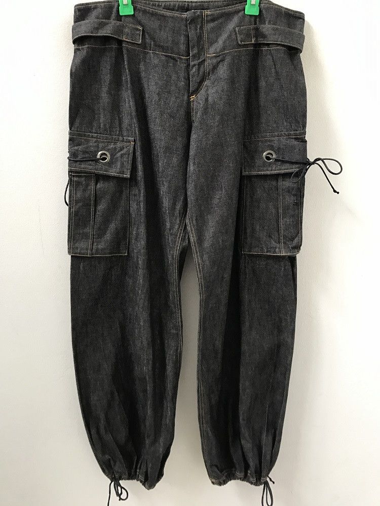 Y's × Yohji Yamamoto Yohji Yamamoto Y's Adjustable Drawstring Baggy Cargo Denim Size US 33 - 1 Thumbnail