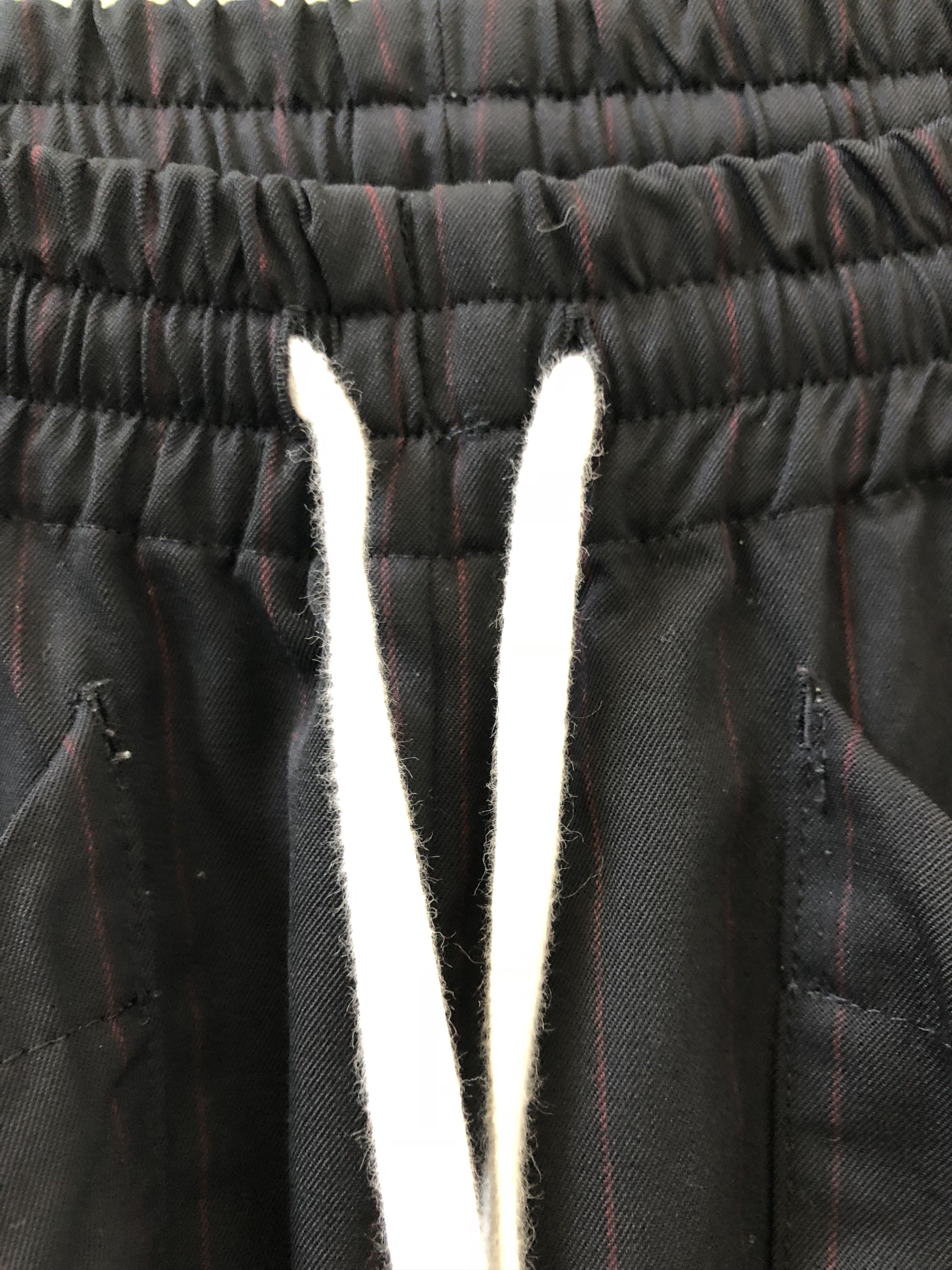 Number (N)ine Stretchable Drawstring Waist Pinstripe Wool Cargo Trouser Size US 31 - 5 Thumbnail