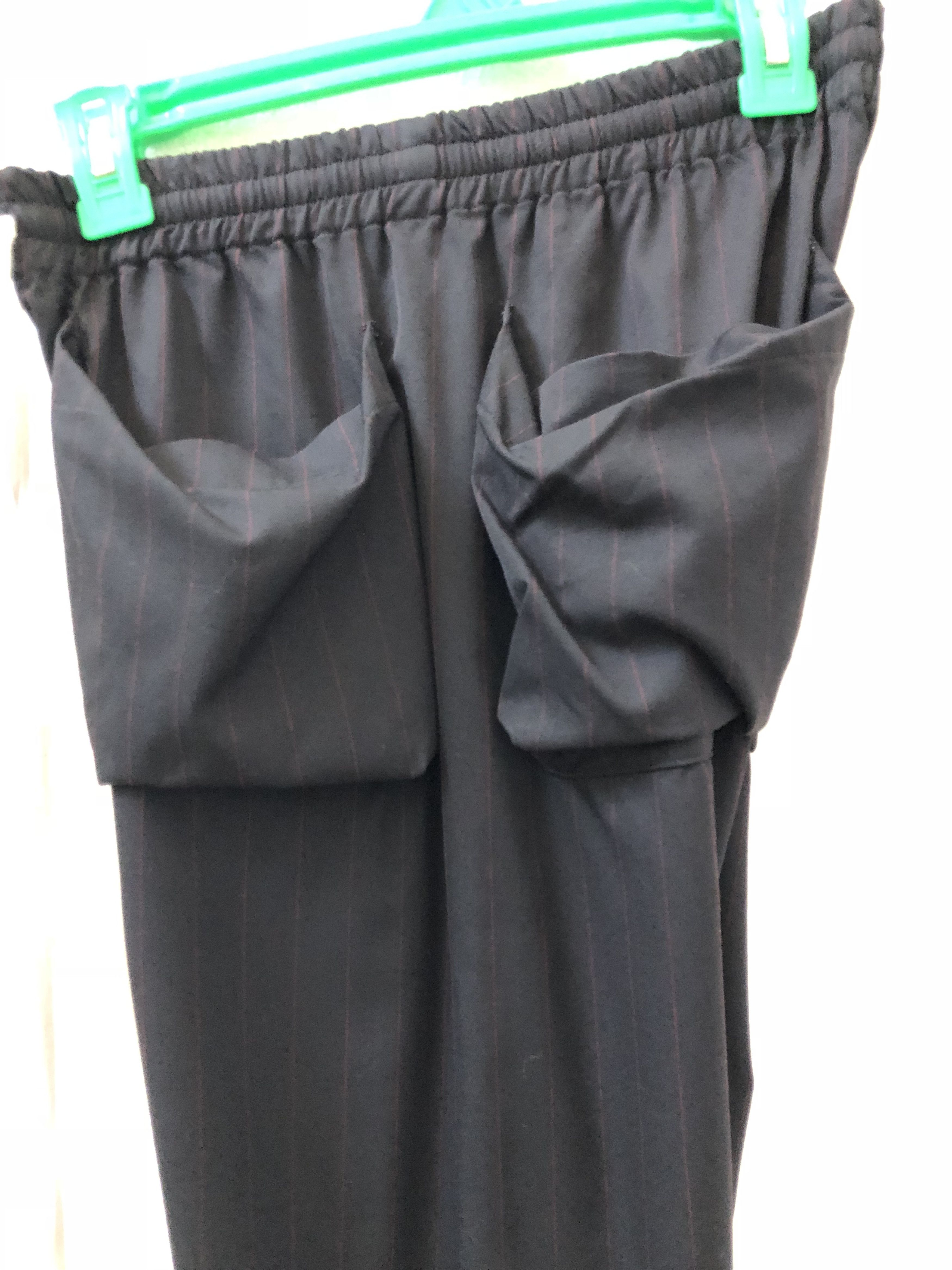 Number (N)ine Stretchable Drawstring Waist Pinstripe Wool Cargo Trouser Size US 31 - 11 Thumbnail