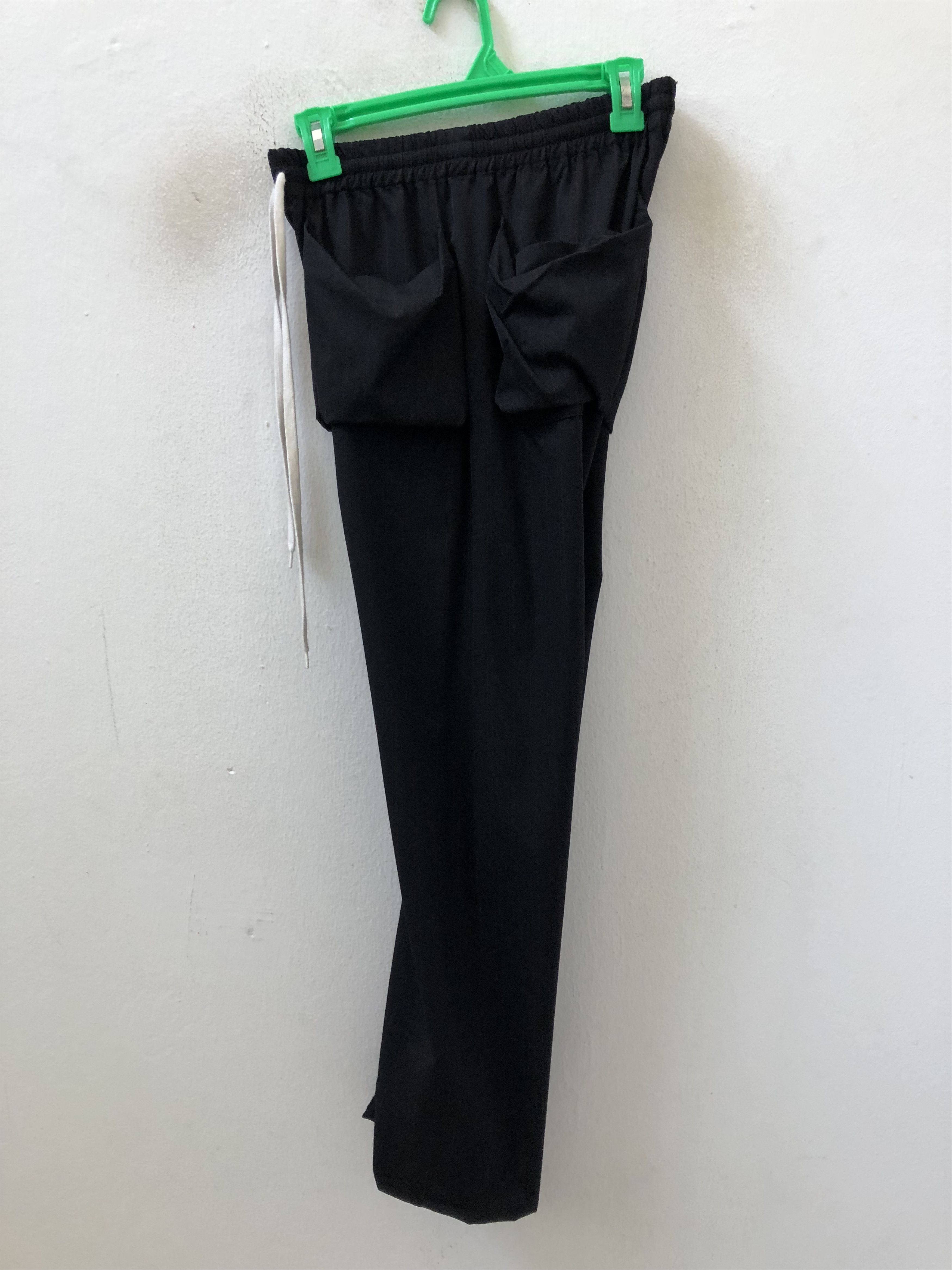Number (N)ine Stretchable Drawstring Waist Pinstripe Wool Cargo Trouser Size US 31 - 10 Thumbnail