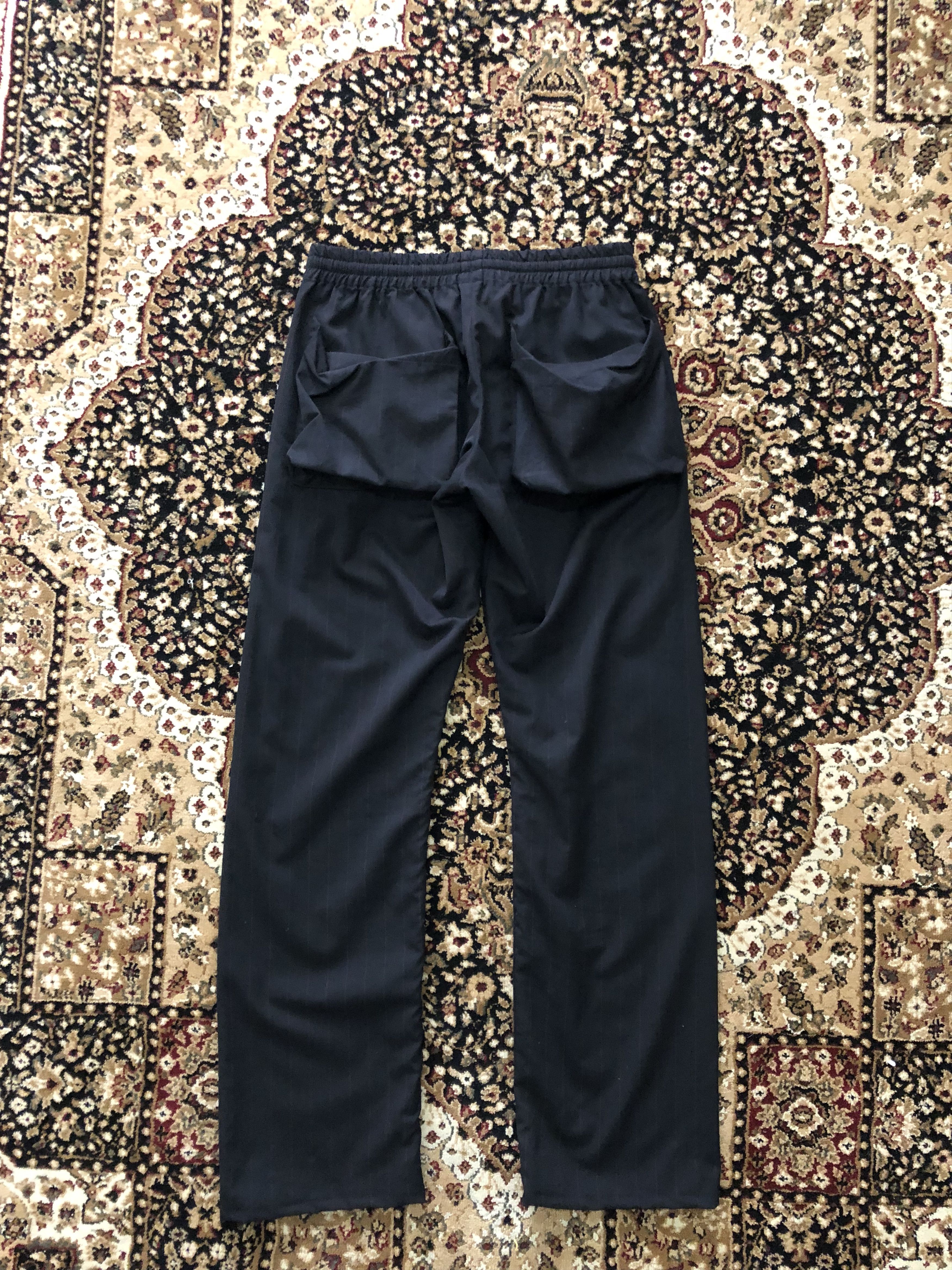 Number (N)ine Stretchable Drawstring Waist Pinstripe Wool Cargo Trouser Size US 31 - 14 Thumbnail