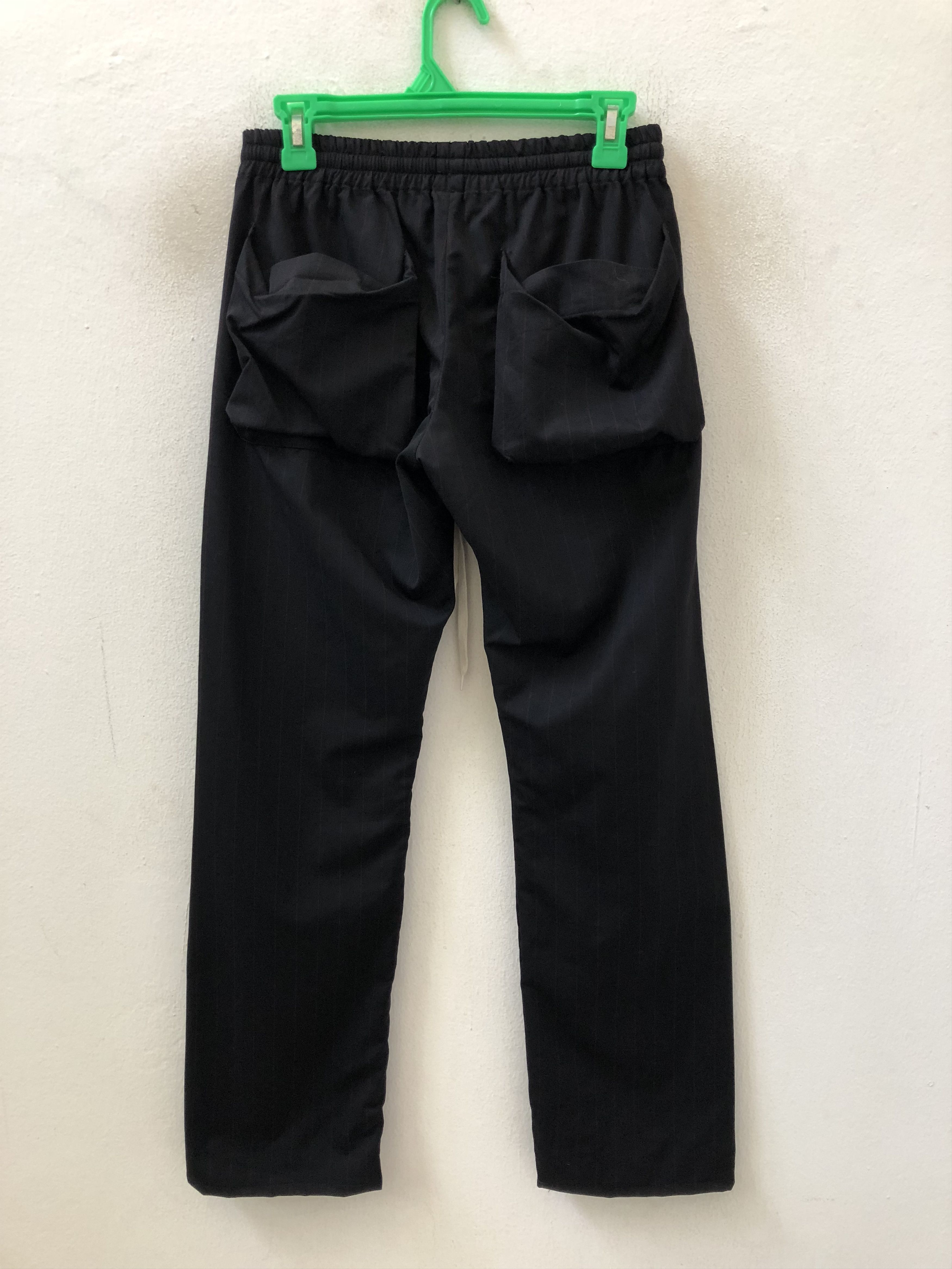 Number (N)ine Stretchable Drawstring Waist Pinstripe Wool Cargo Trouser Size US 31 - 6 Thumbnail