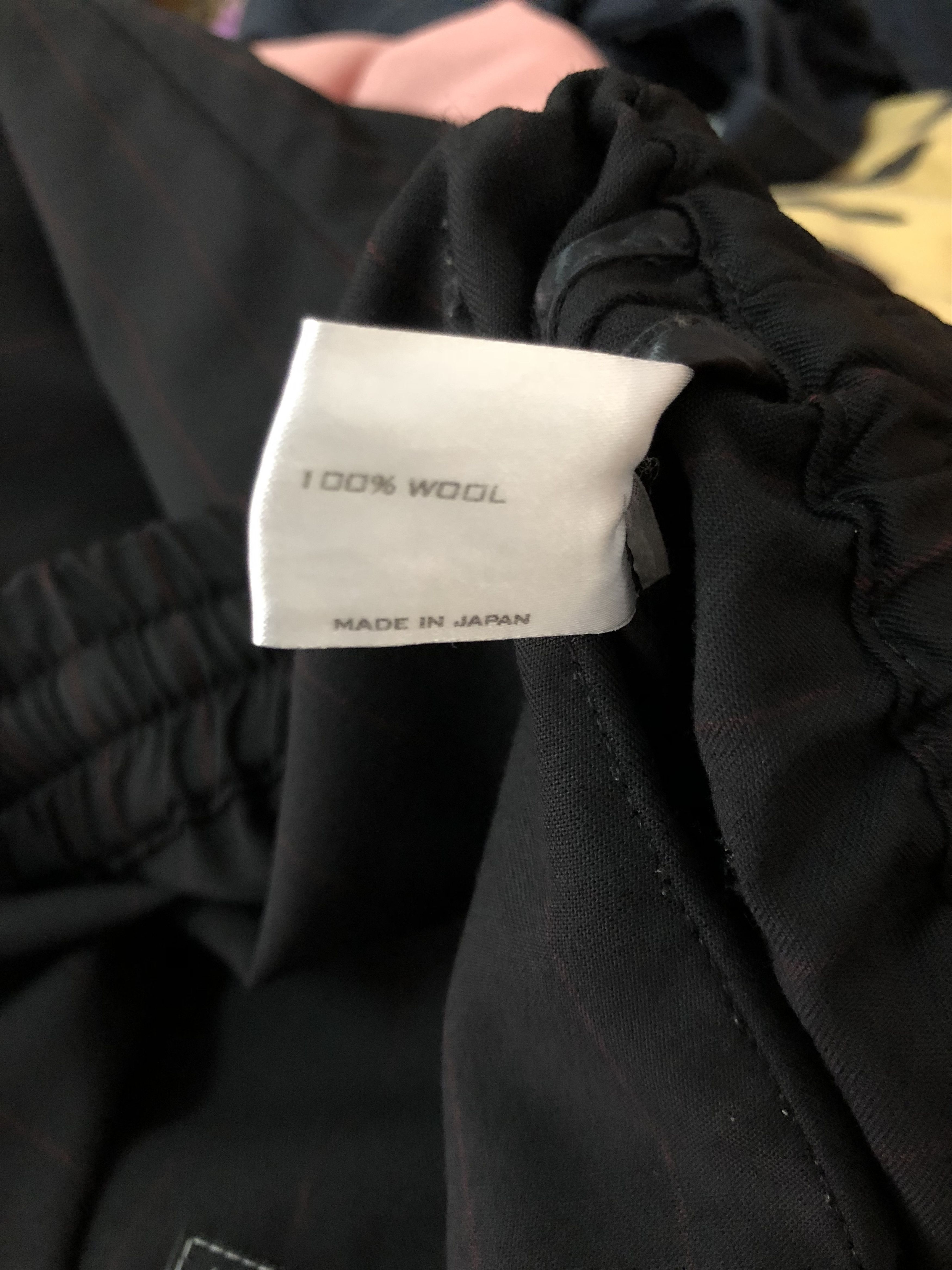 Number (N)ine Stretchable Drawstring Waist Pinstripe Wool Cargo Trouser Size US 31 - 18 Thumbnail