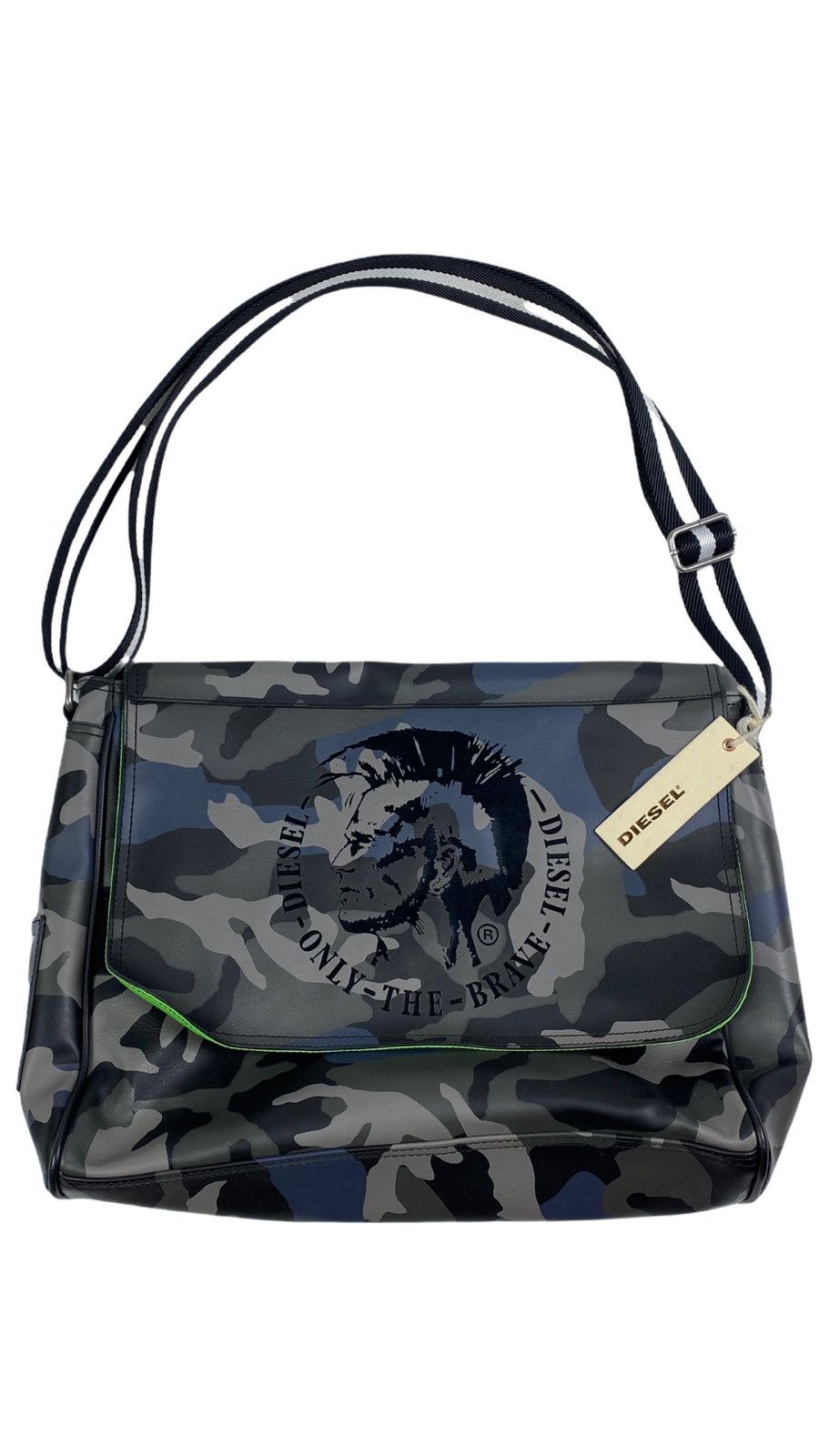 Diesel Grey Camouflage Big Messenger Bag, Men's