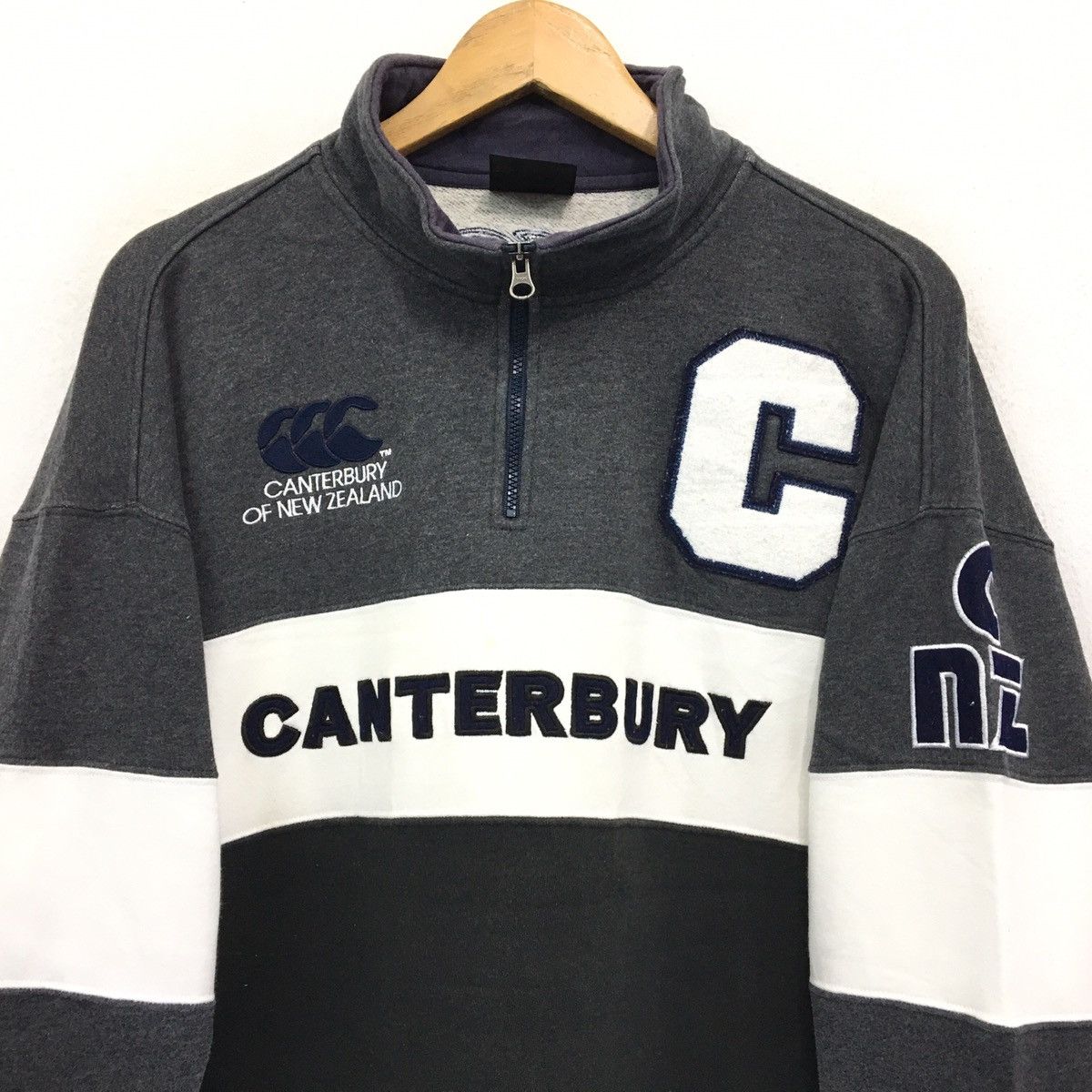 Canterbury of New Zealand × Sports Specialties × Vintage CANTERBURY x STEINLAGER Half Zip Sweatshirt Size US XL / EU 56 / 4 - 4 Thumbnail