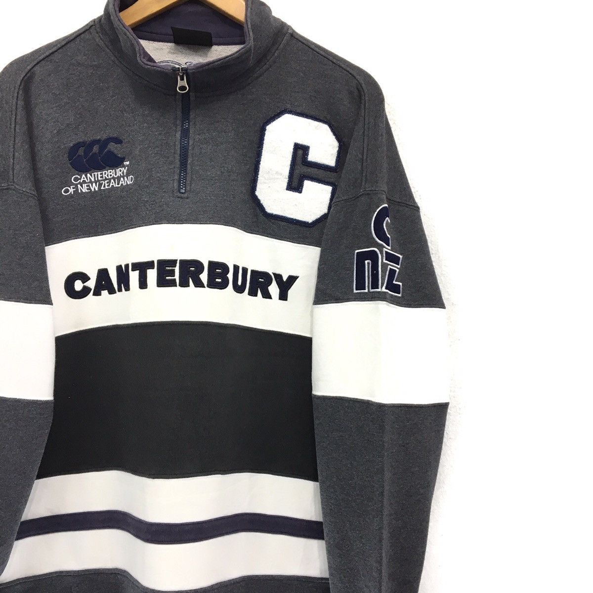 Canterbury of New Zealand × Sports Specialties × Vintage CANTERBURY x STEINLAGER Half Zip Sweatshirt Size US XL / EU 56 / 4 - 6 Thumbnail