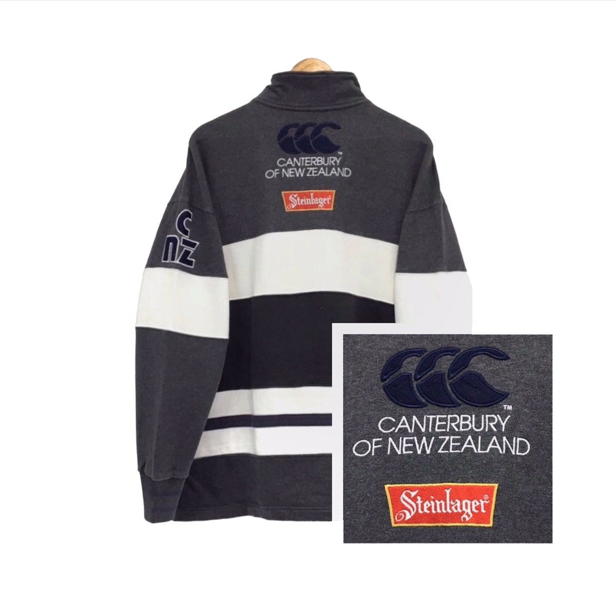 Canterbury of New Zealand × Sports Specialties × Vintage CANTERBURY x STEINLAGER Half Zip Sweatshirt Size US XL / EU 56 / 4 - 1 Thumbnail