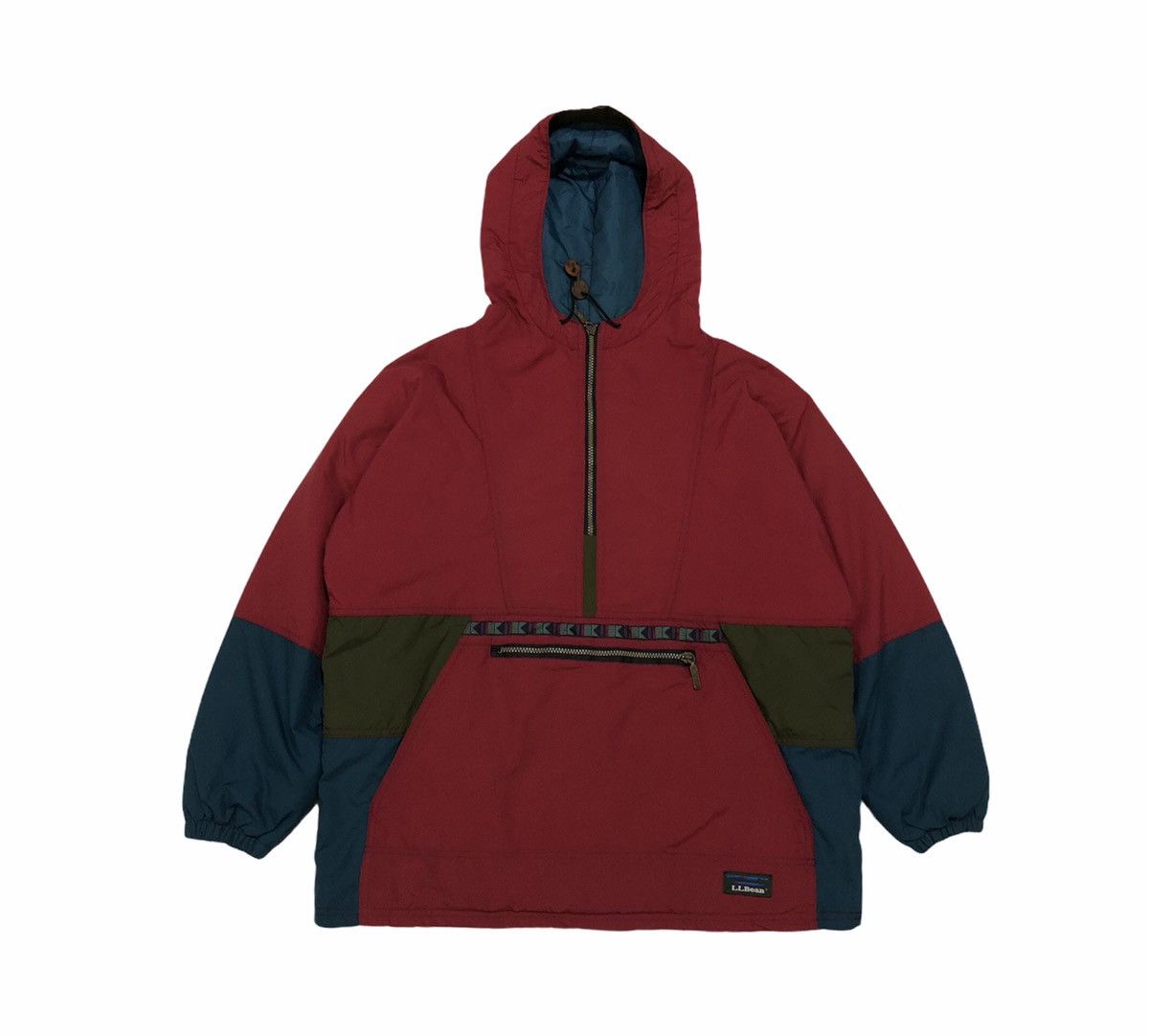image of L L Bean L. L. Bean Anorak Aztec Jacket Hoodie Women (Size Large)