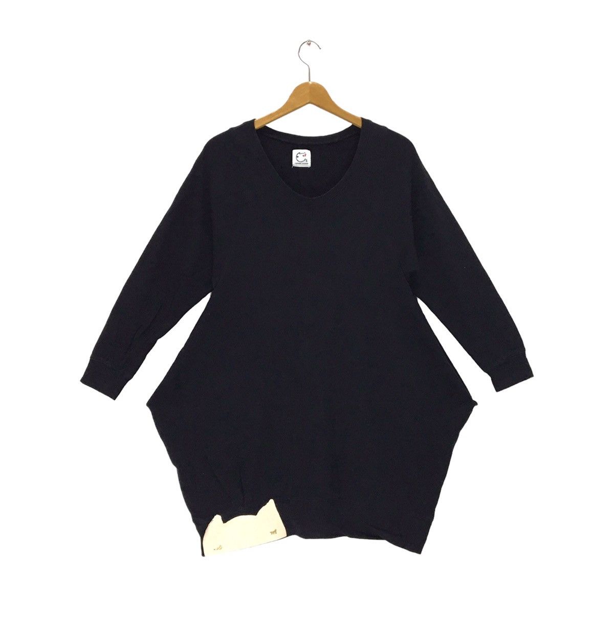 image of Tsumori Chisato Crewneck Nice Design Sweatshirt in Black, Women's (Size Small)