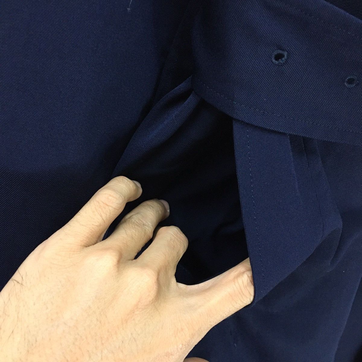 Designer × Issey Miyake × Japanese Brand ISSEY MIYAKE Wool Raincoat Jacket Size L / US 10 / IT 46 - 12 Thumbnail