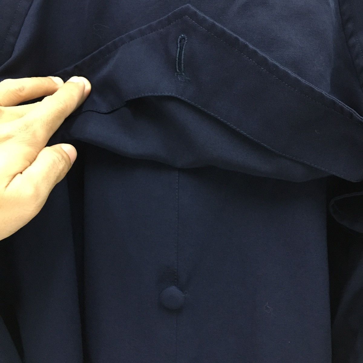 Designer × Issey Miyake × Japanese Brand ISSEY MIYAKE Wool Raincoat Jacket Size L / US 10 / IT 46 - 14 Thumbnail