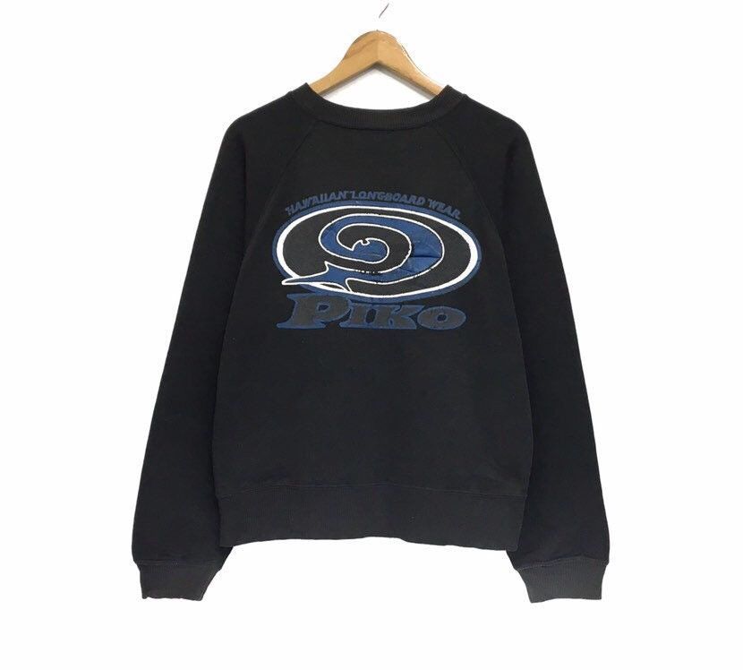 image of Sports Specialties x Surf Style Piko Surf Crewneck Biglogo Sweatshirt in Black, Men's (Size Medium)