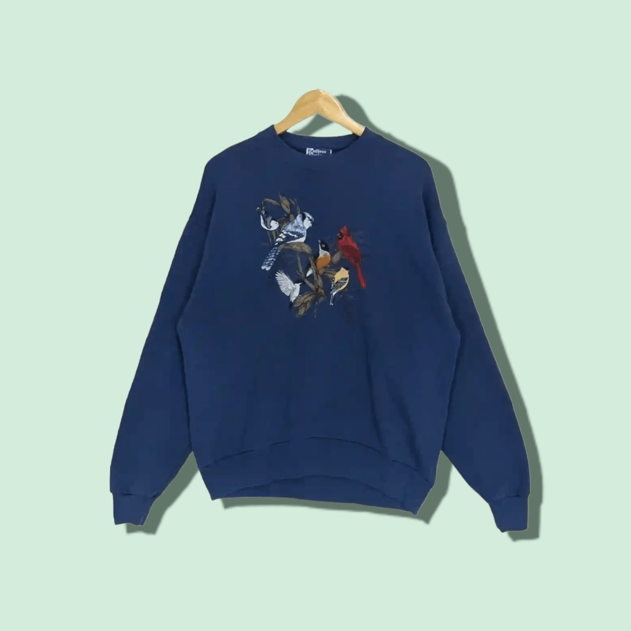 Vintage Vintage 90's ENDLESS DESIGNS Bird Painting Art Sweatshirt Size US L / EU 52-54 / 3 - 1 Thumbnail