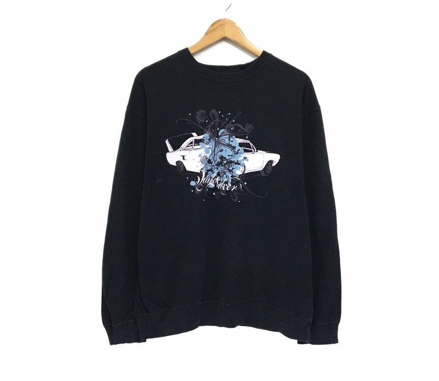image of Quicksilver Crewneck Biglogo Sweatshirt in Black, Men's (Size Large)